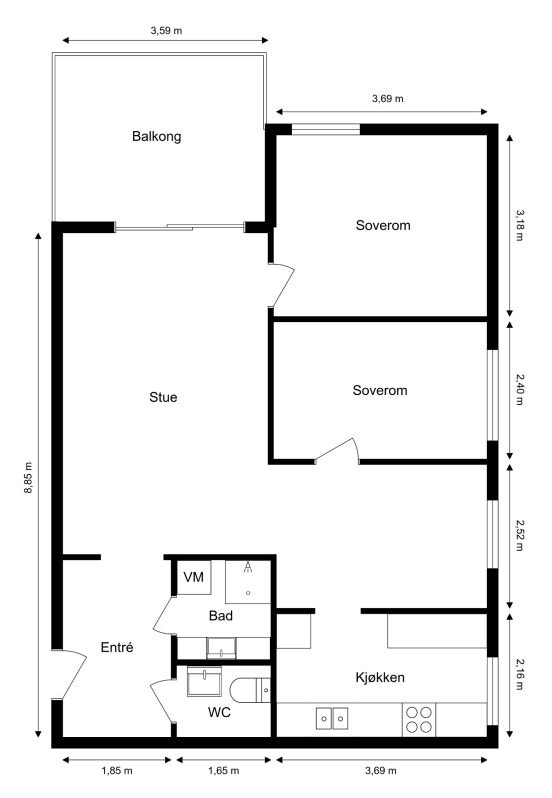 Planskisse 5. etasje Galleribilde