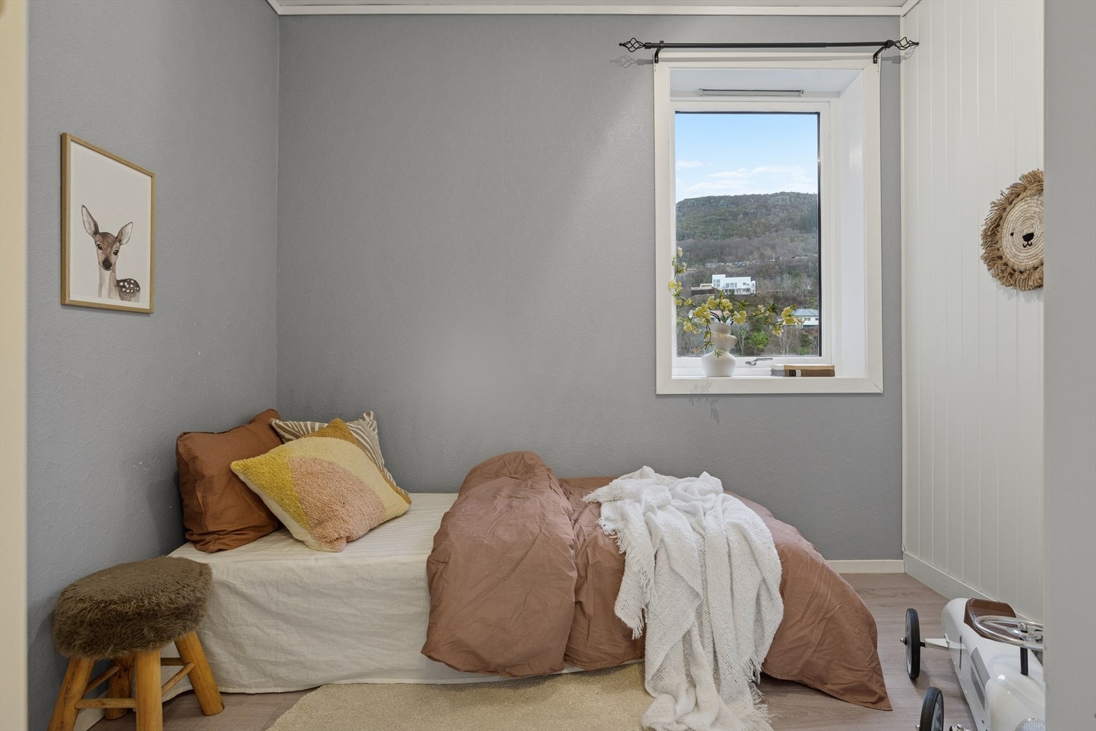 Leiligheten har tilsammen tre soverom. Galleribilde