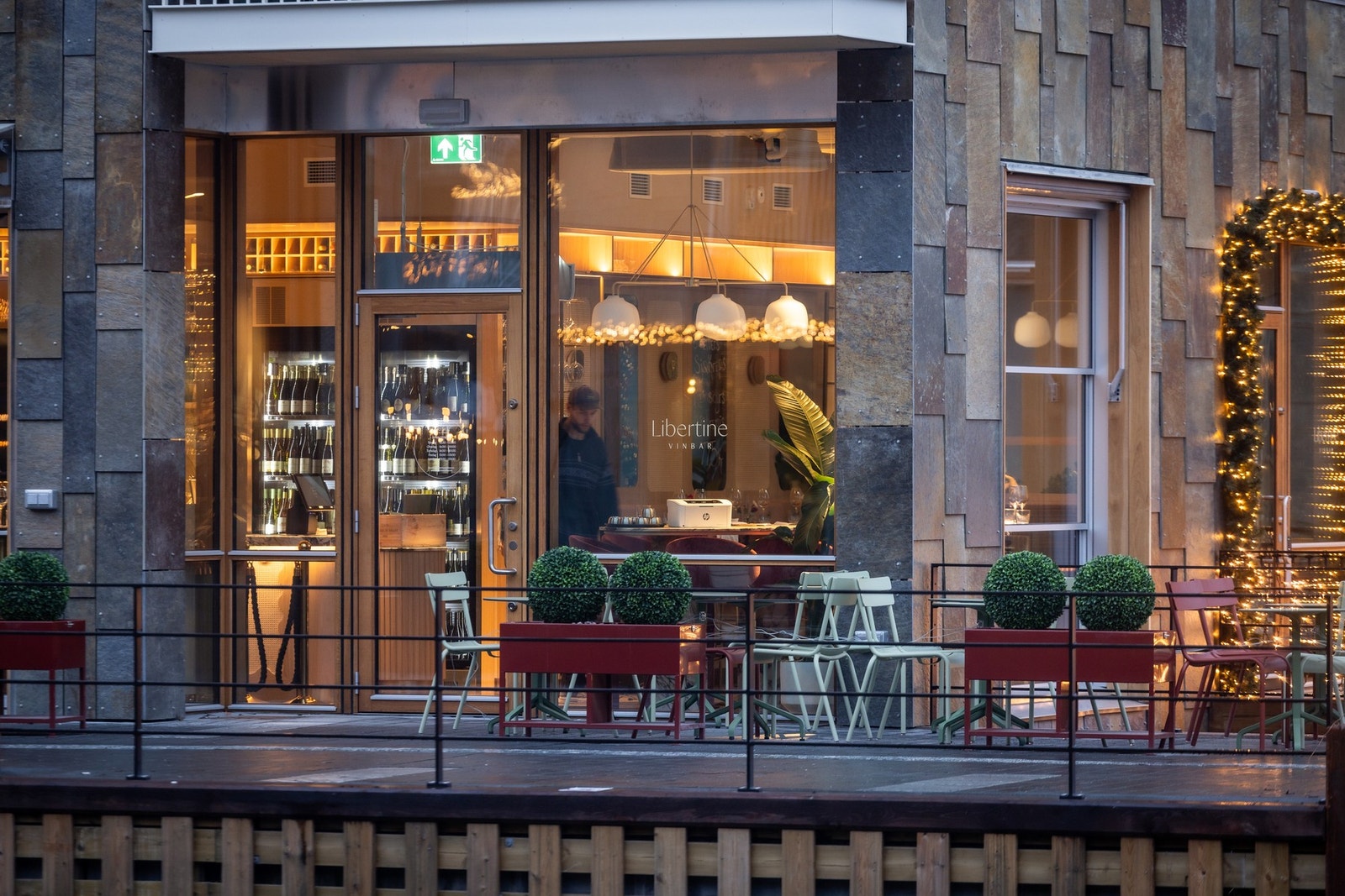 I nabobygget finner du Libertine vinbar, et hyggelig sted for et godt glass og avslappet atmosfære. Galleribilde