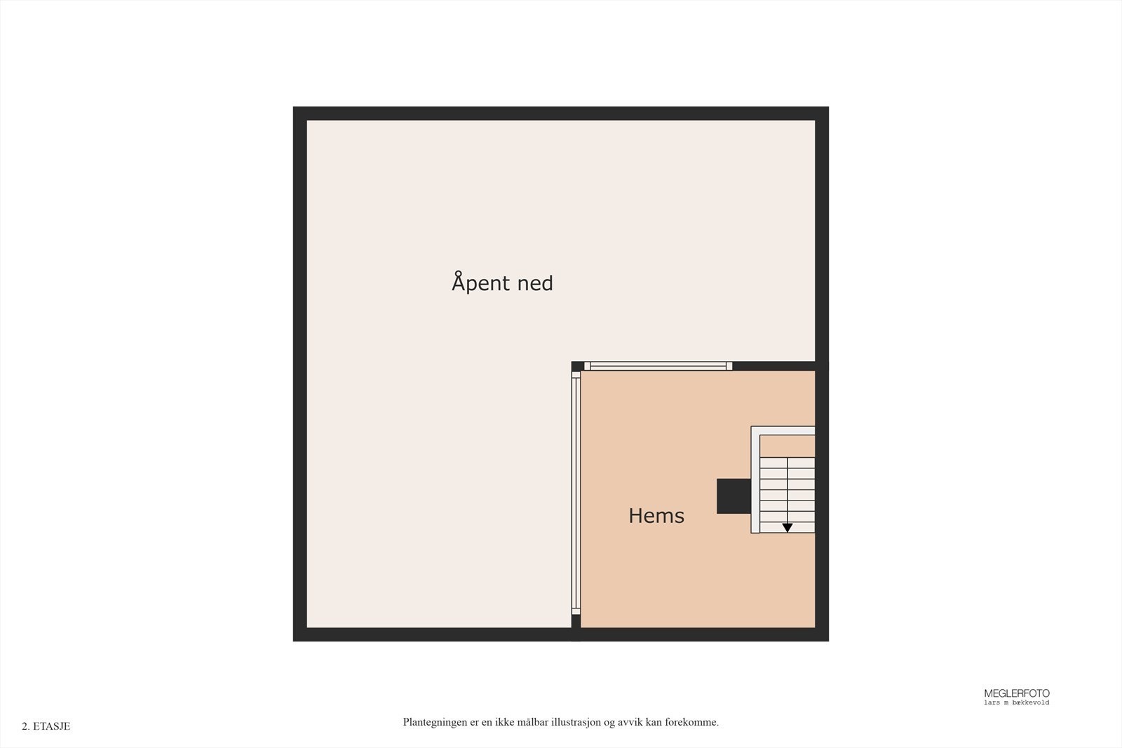 Planskisse hems. Galleribilde