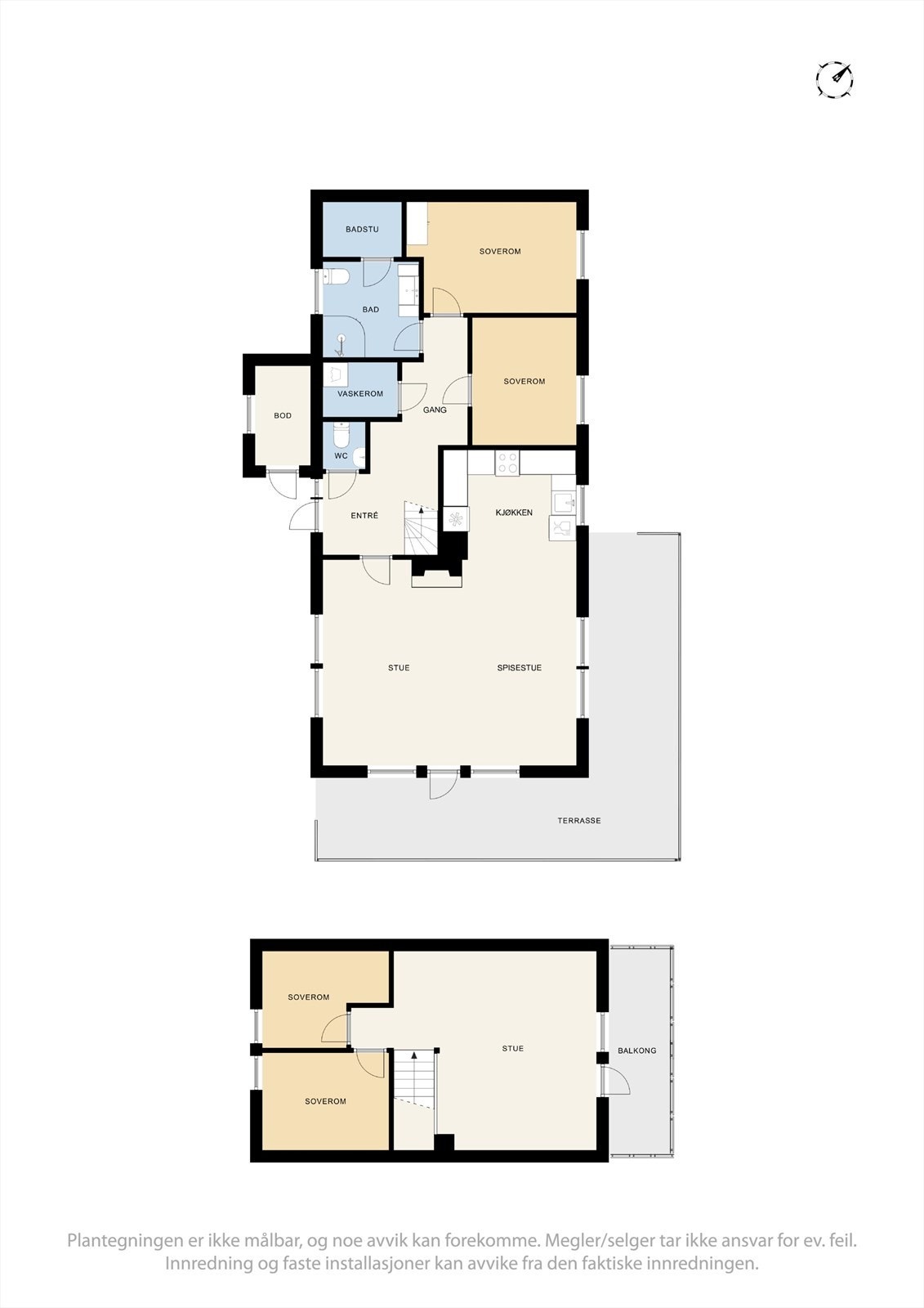 Hyttas planløsning Galleribilde
