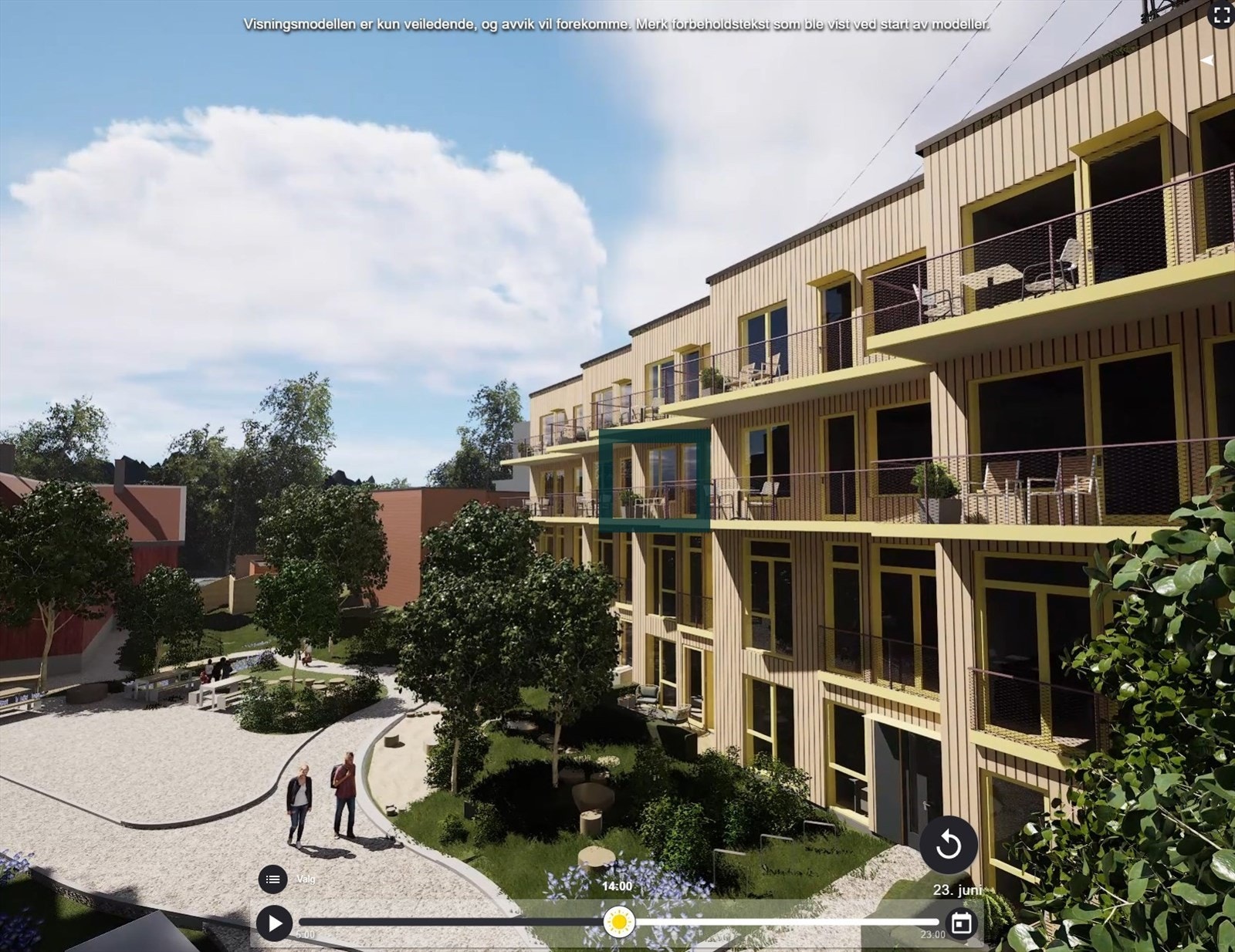 Omtrentlig plassering i 3. etg. Hus 1. Galleribilde