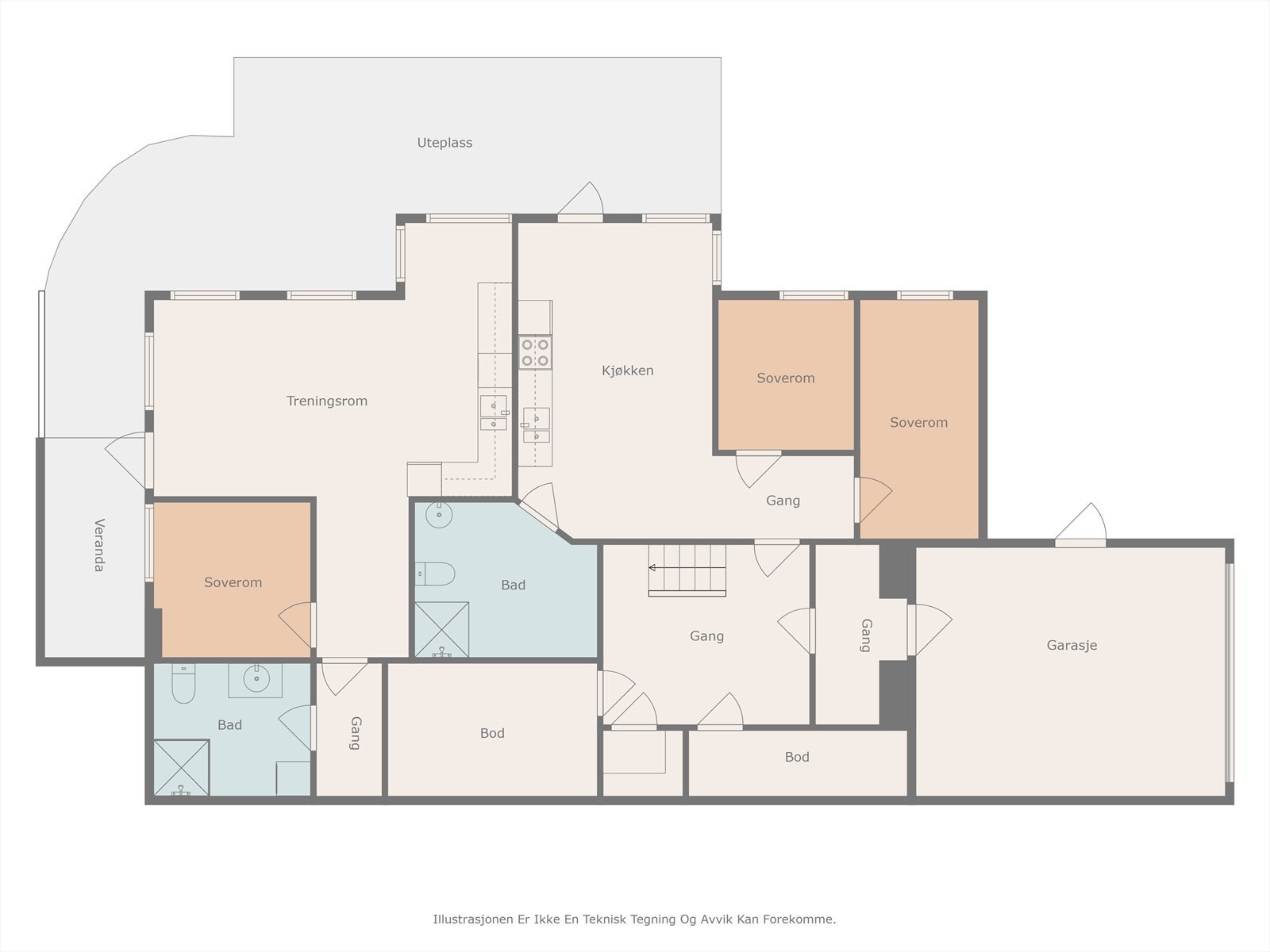 Plantegning Underetasje. Galleribilde
