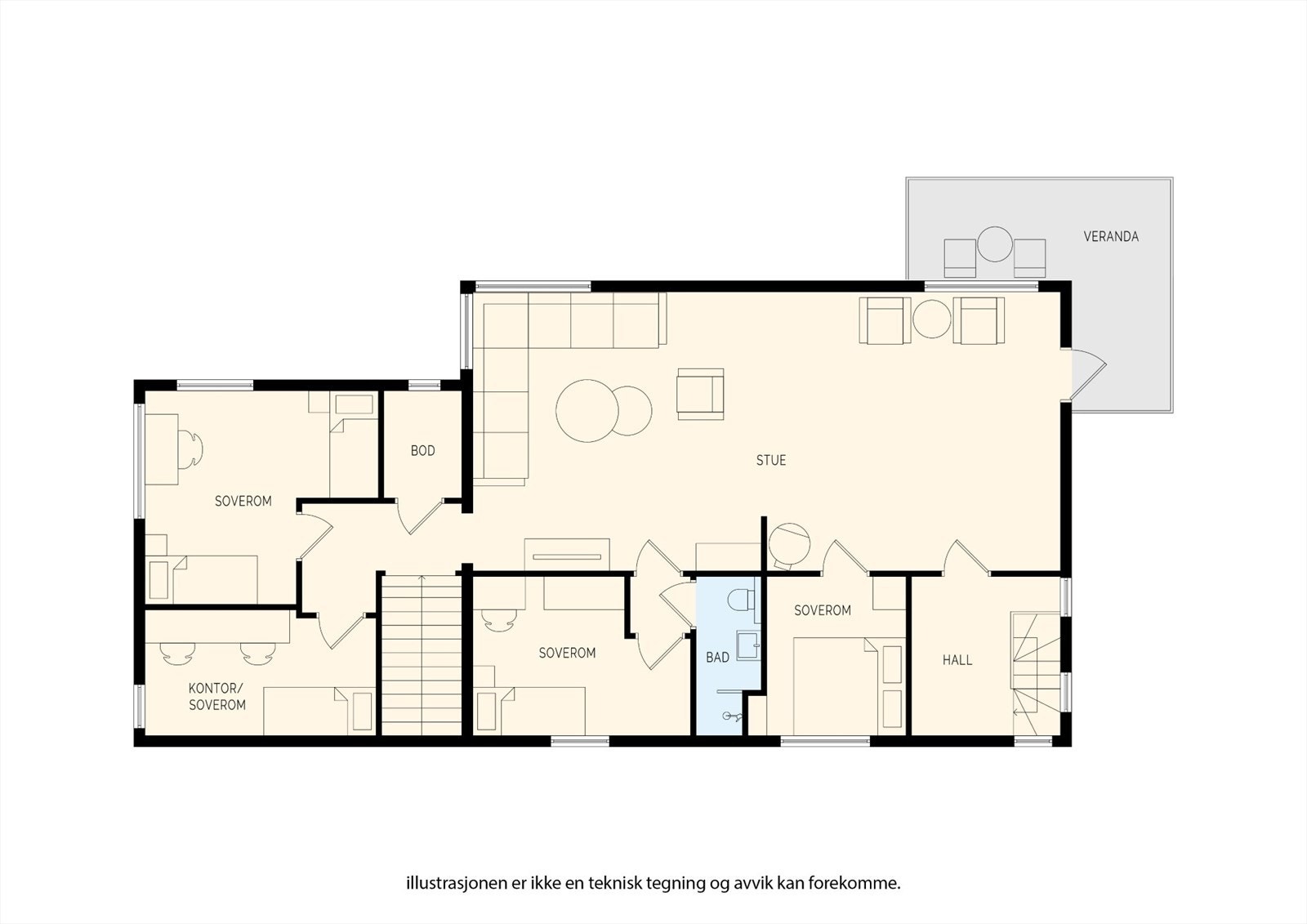 Plantegning 2. etasje Galleribilde