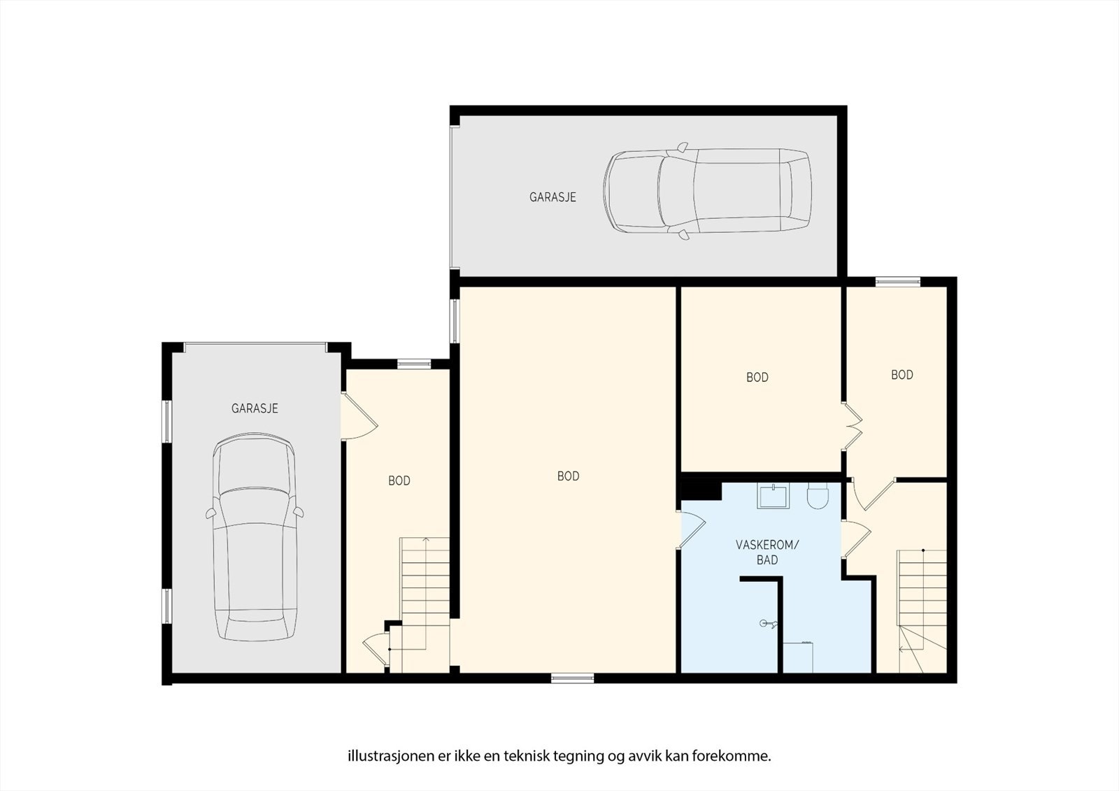 Plantegning underetasje Galleribilde