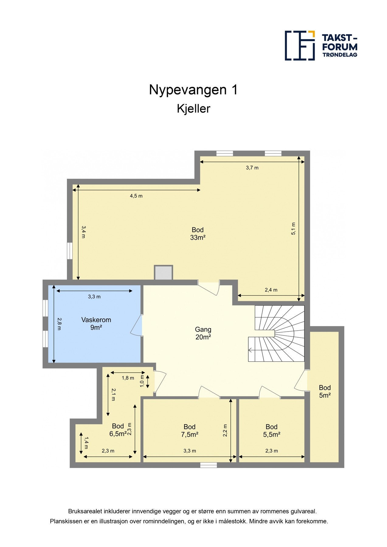 Plantegning - Kjeller. Galleribilde