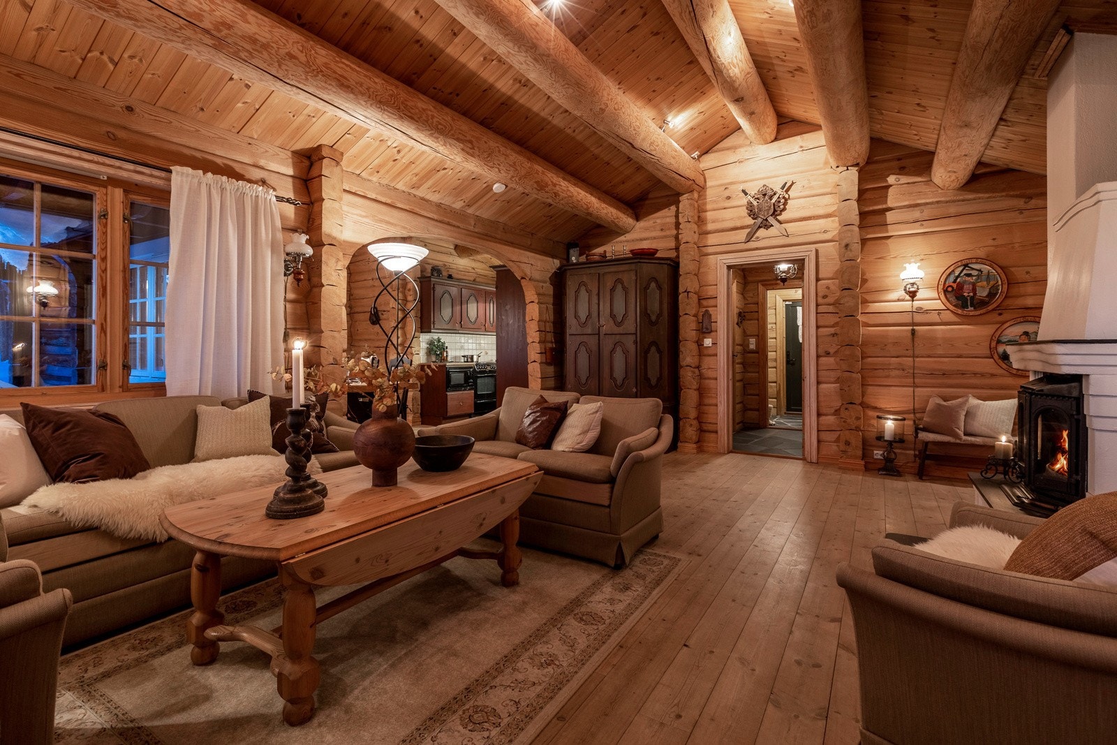 Heltre gulv og synlige åser Galleribilde