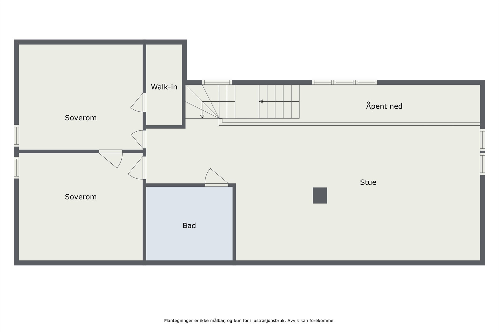 Planskisse loftsetasje Galleribilde