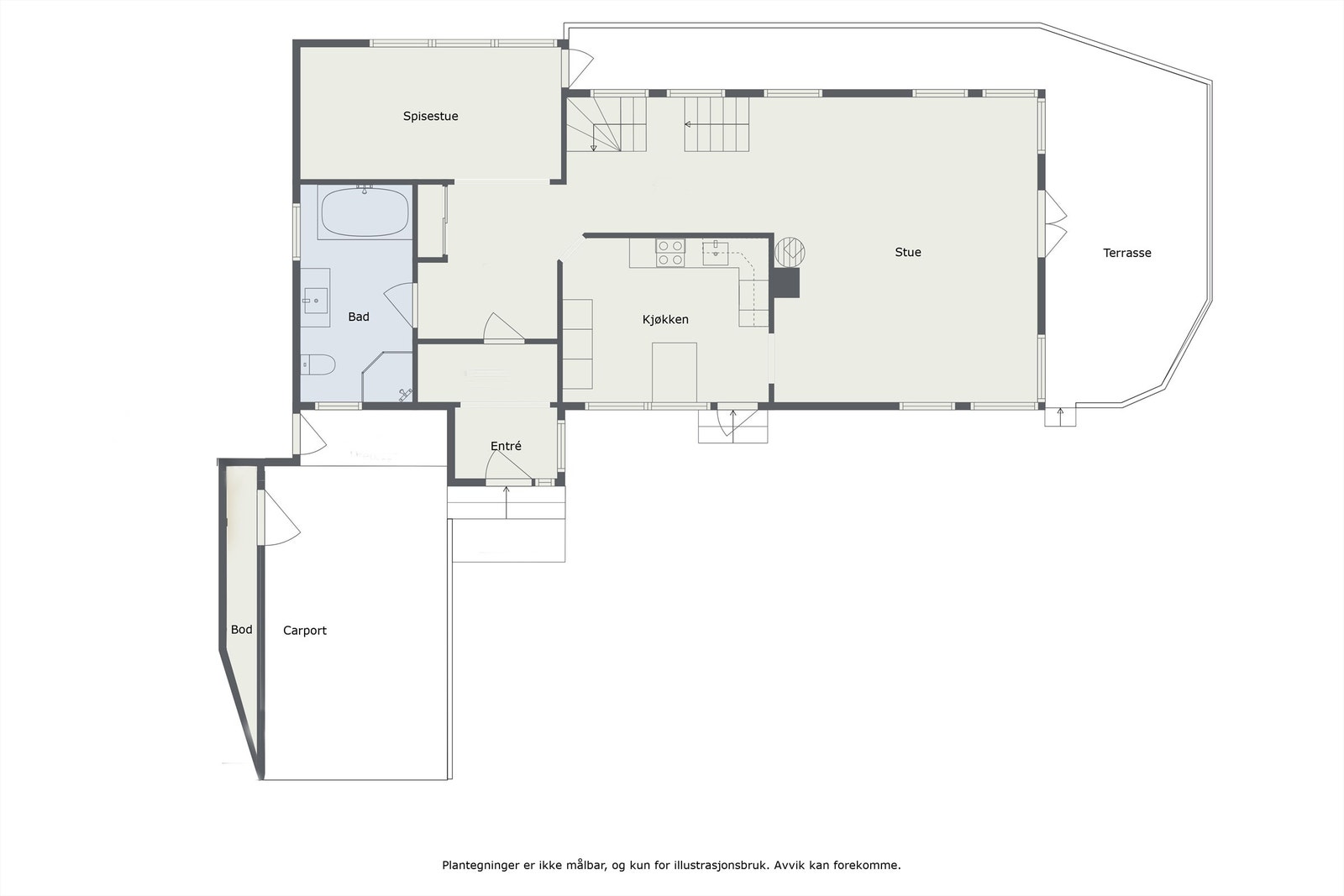 Planskisse første etasje Galleribilde