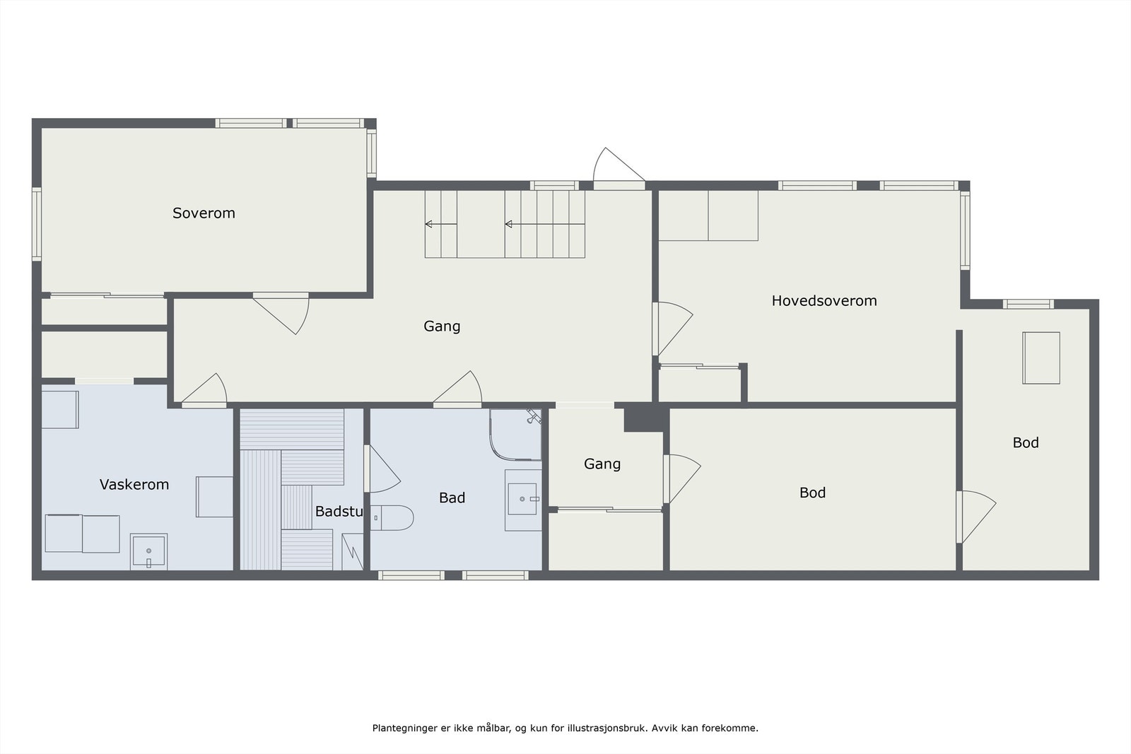 Planskisse underetasje Galleribilde