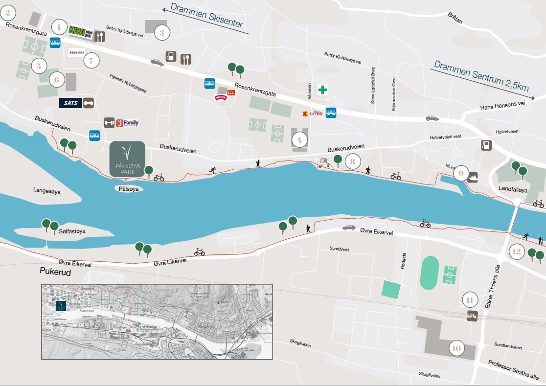 Nærområdet - noen avstander Galleribilde