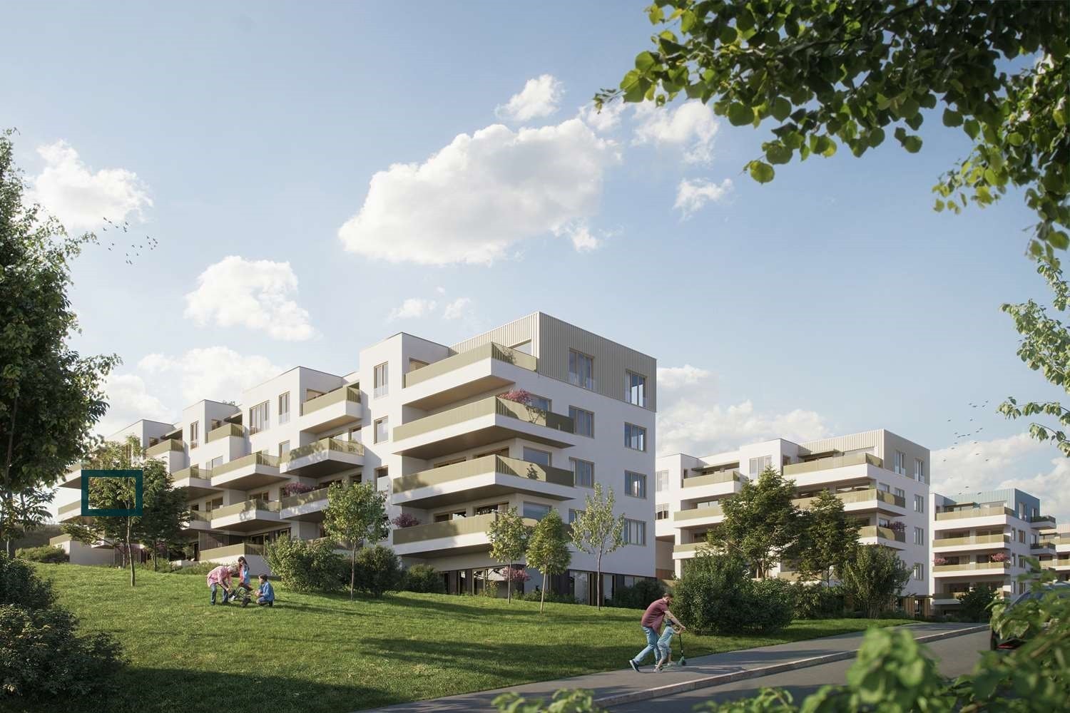 2-roms i 4. etg. m/ca. 6 kvm balkong. Omtrentlig plassering. Galleribilde