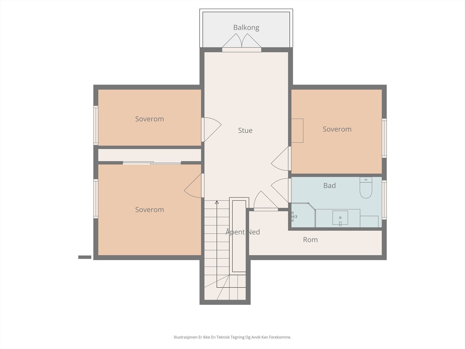 2D plantegning 2. etasje. Galleribilde