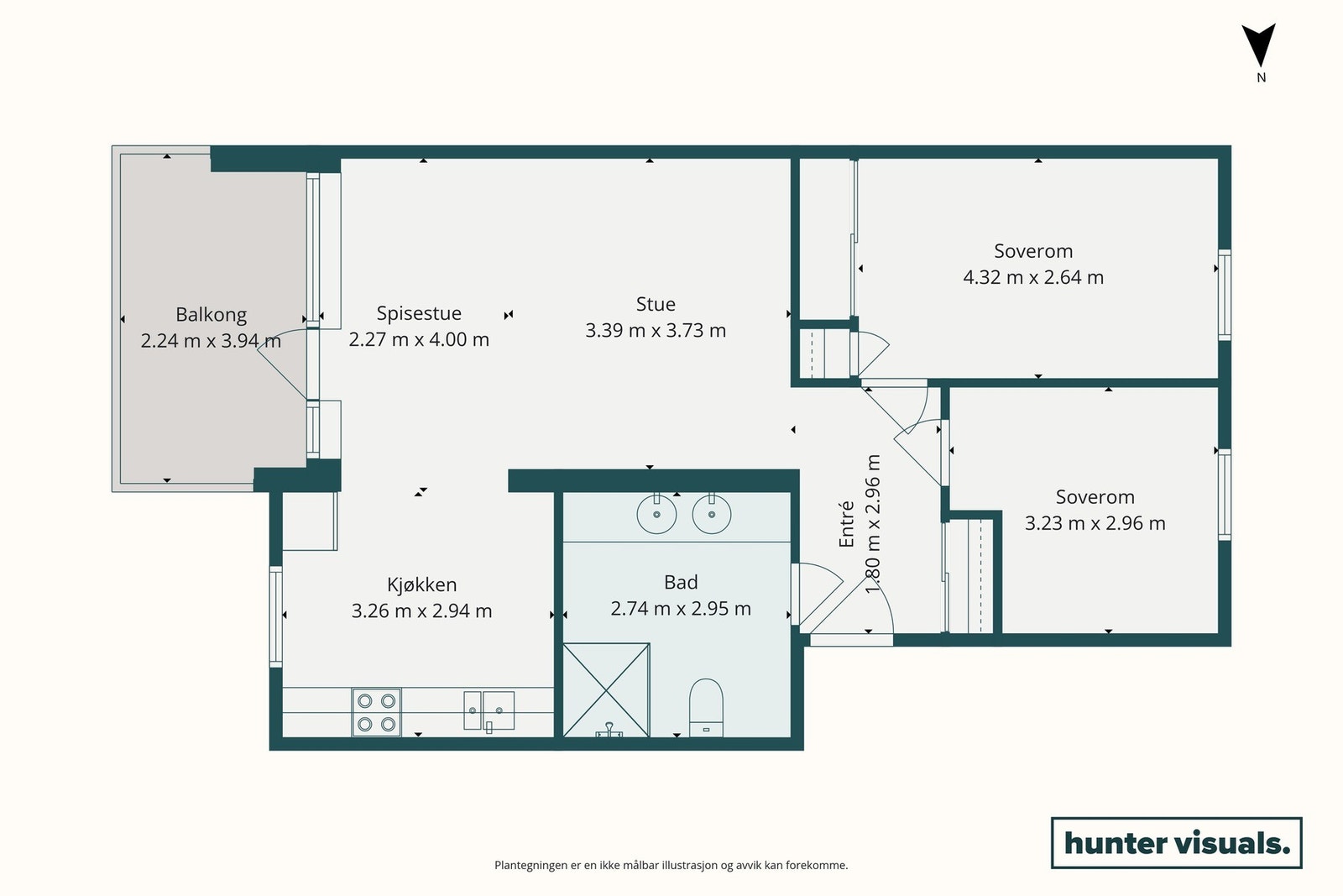 Plantegning Borgundvegen 170A Galleribilde