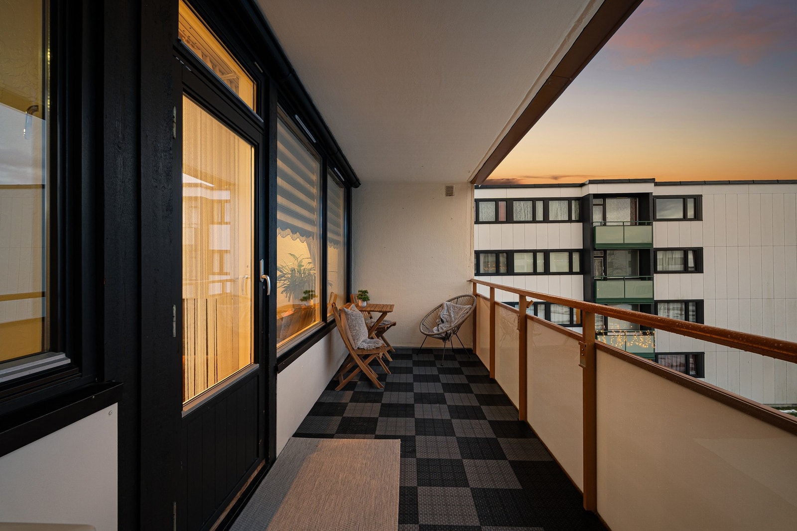 Balkongen er på hele 10 m². Galleribilde