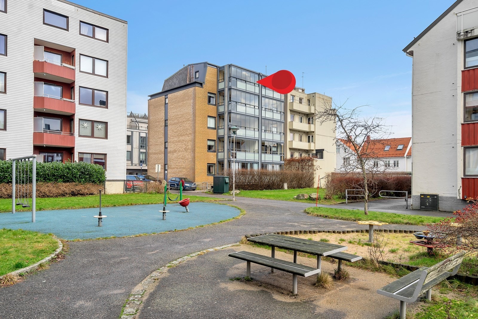 Fasade bak Galleribilde