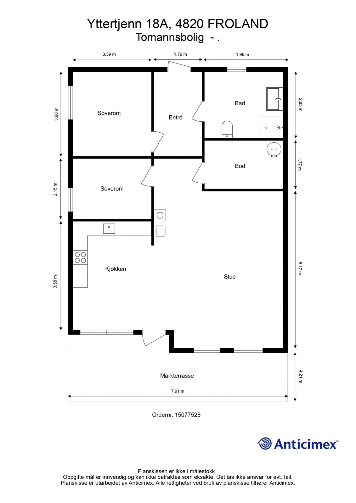 Plantegning 1. etasje Galleribilde