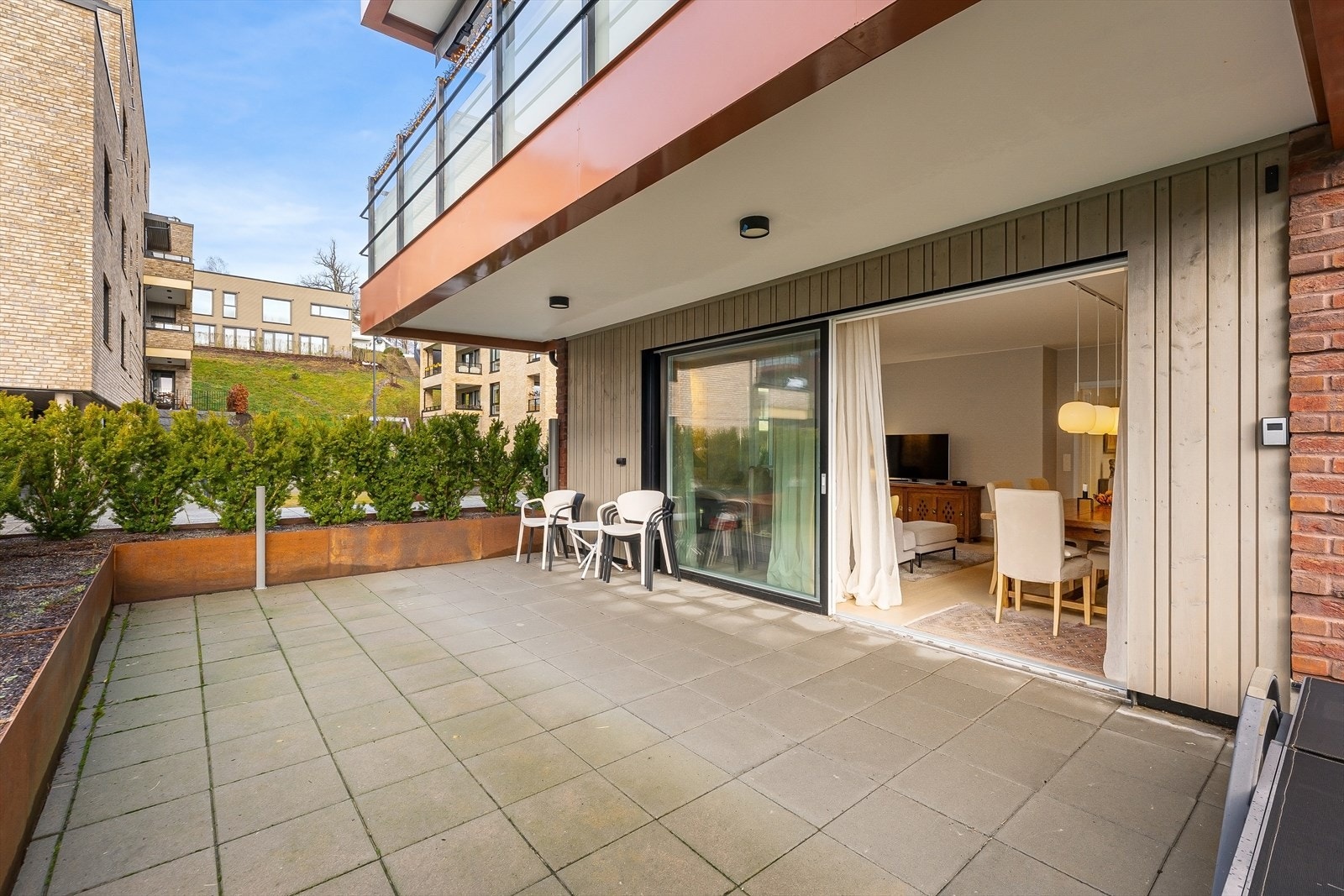 Balkongen er delvis overbygget. Galleribilde