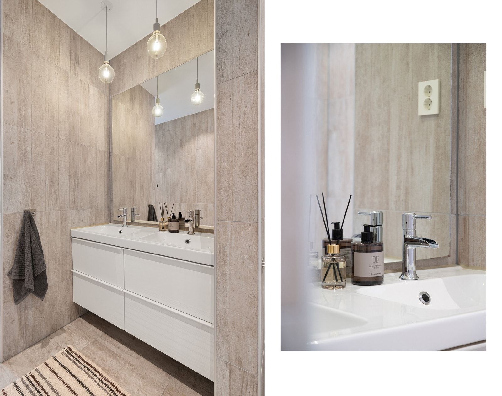 Videre er det servantinnredning og toalett Galleribilde