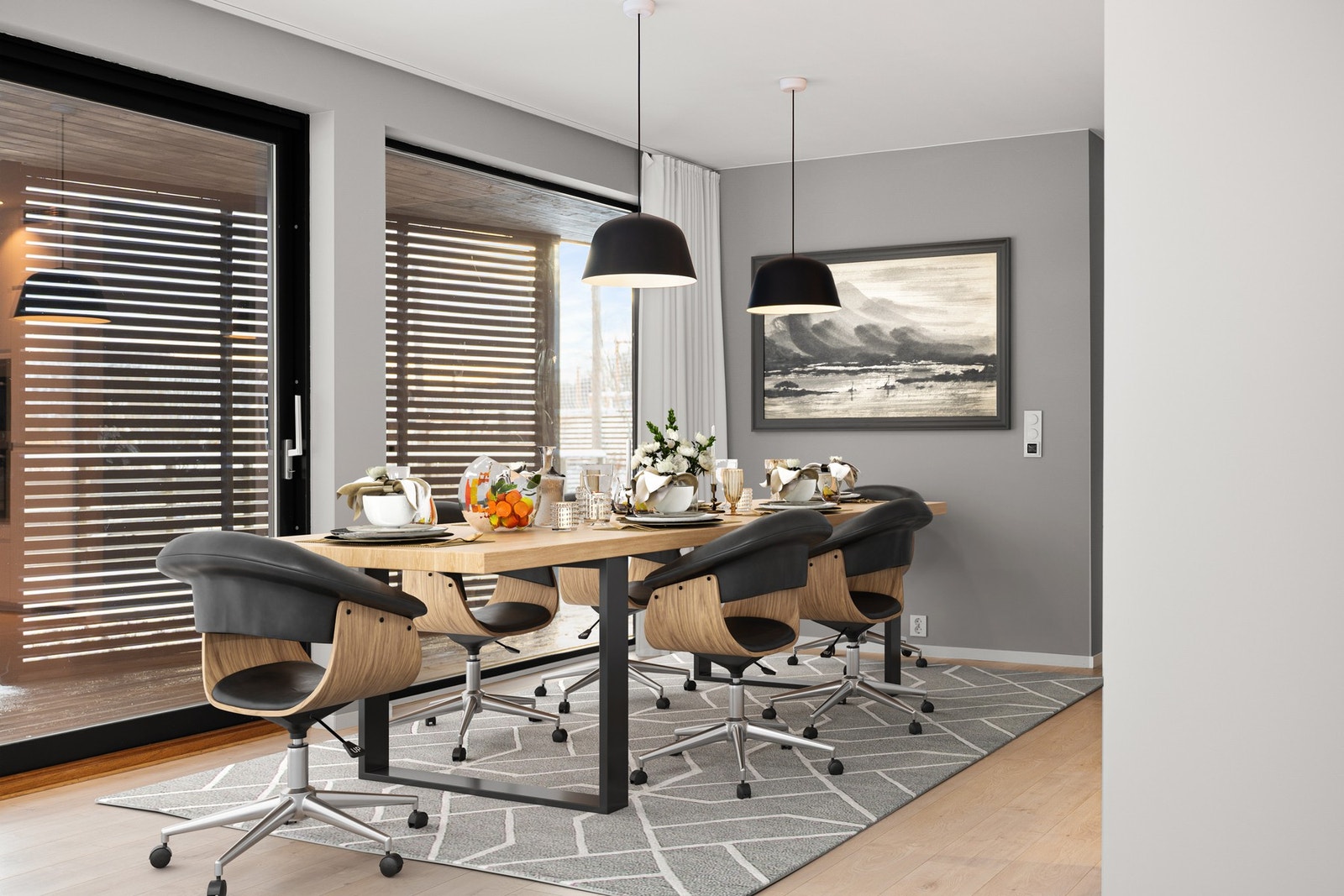 Spisestua finner sin naturlige plass i nærheten av kjøkkenet Galleribilde