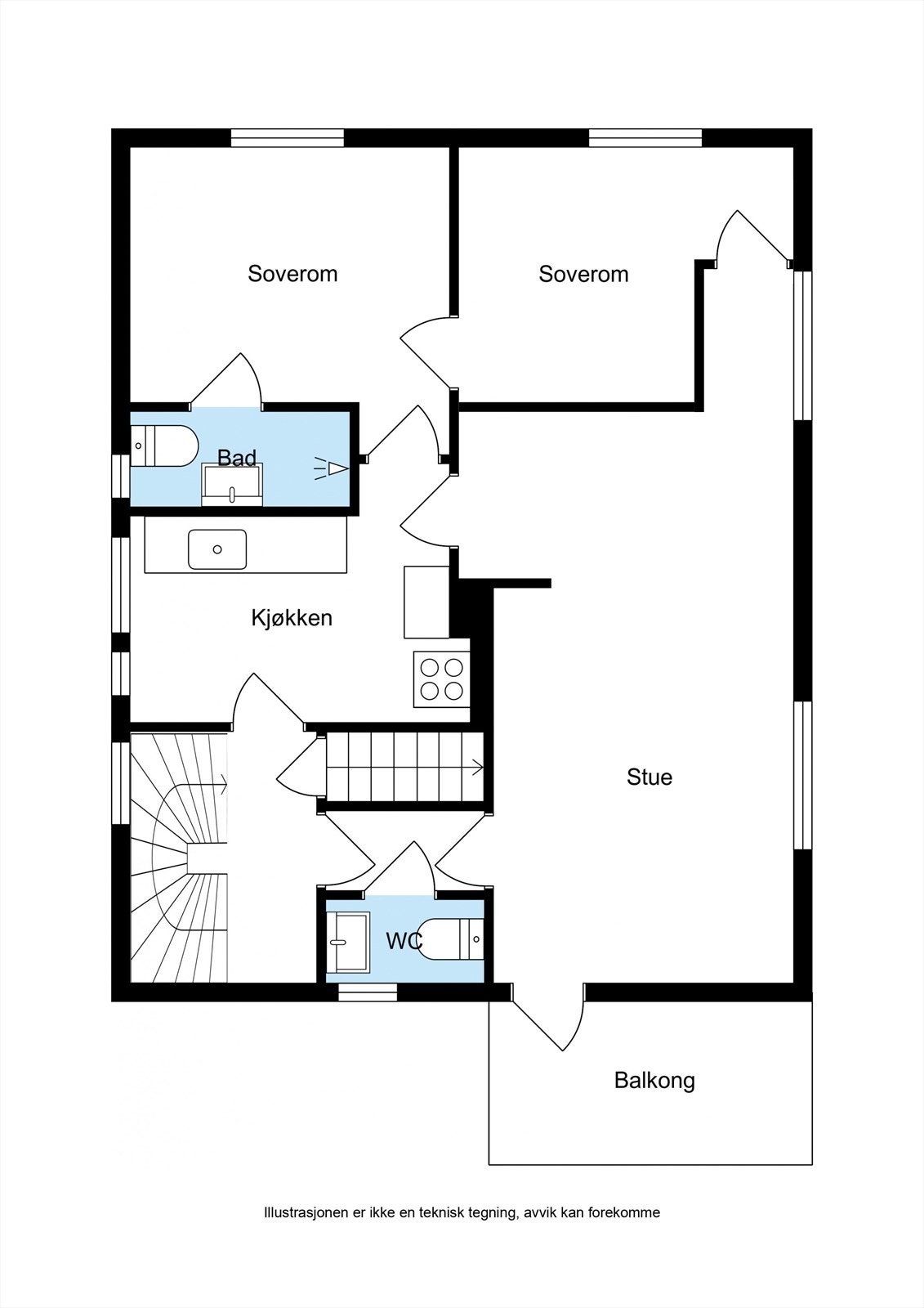 Plantegning 2. etasje Galleribilde