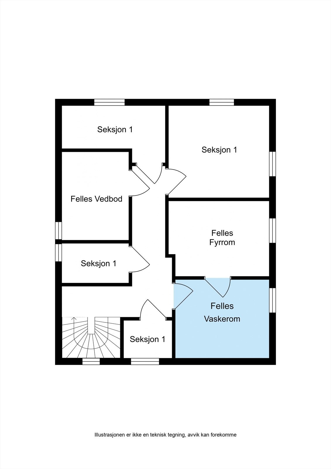 Plantegning kjeller Galleribilde