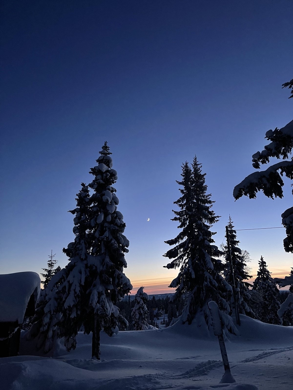 Stemningsfull solnedgang fanget på kamera av selger. Galleribilde