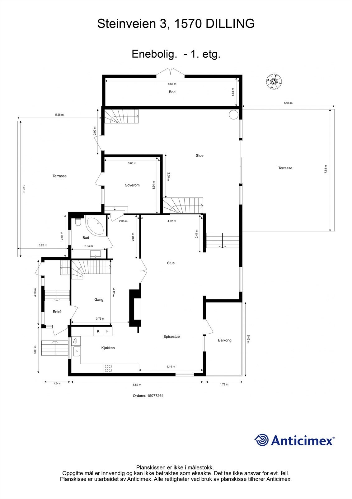 Veiledende skisse av første etasje. Galleribilde