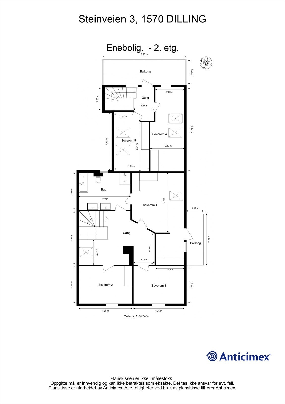 Veiledende skisse av andre etasje. Galleribilde