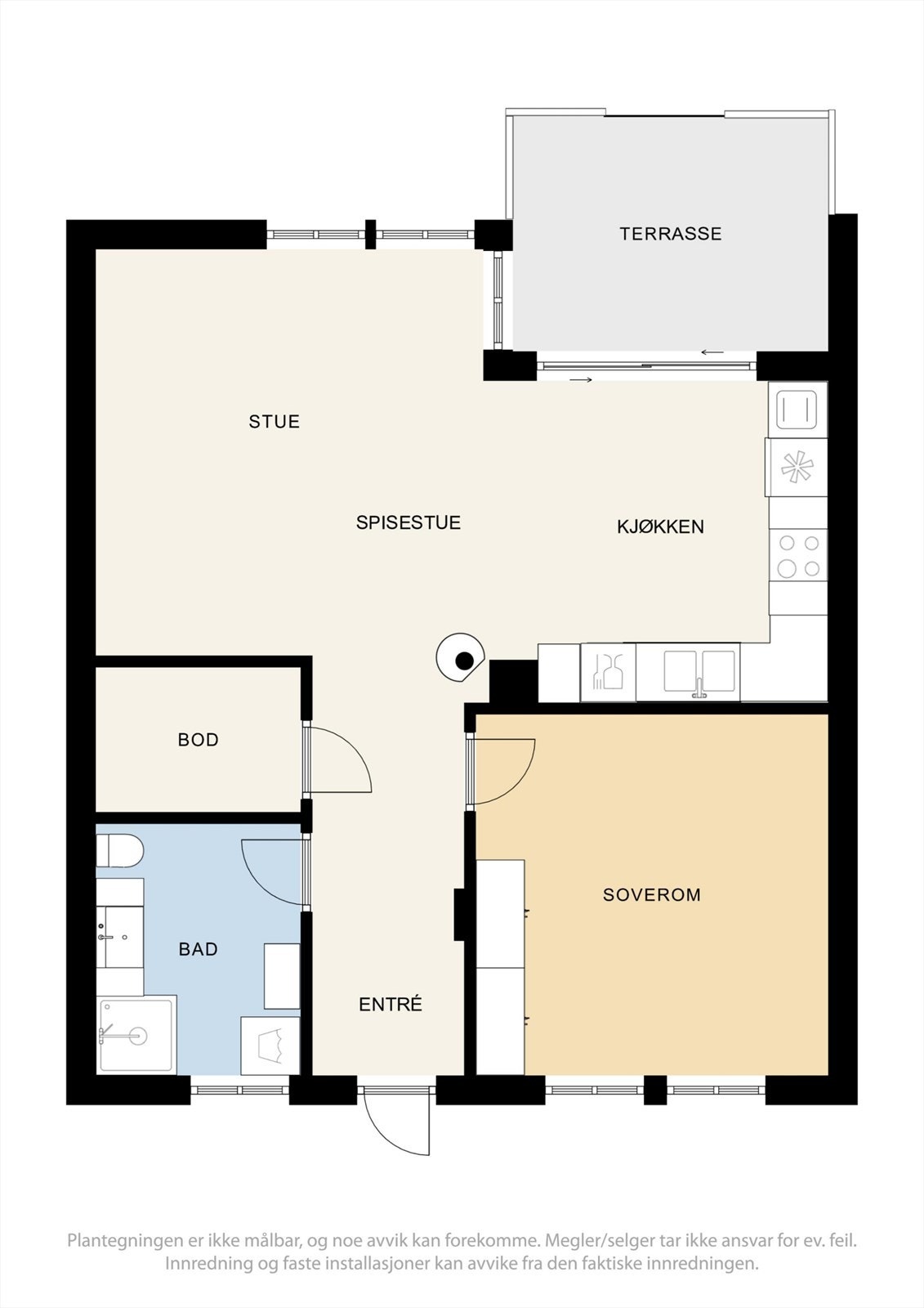Plantegning av leiligheten- 1. etasje Galleribilde