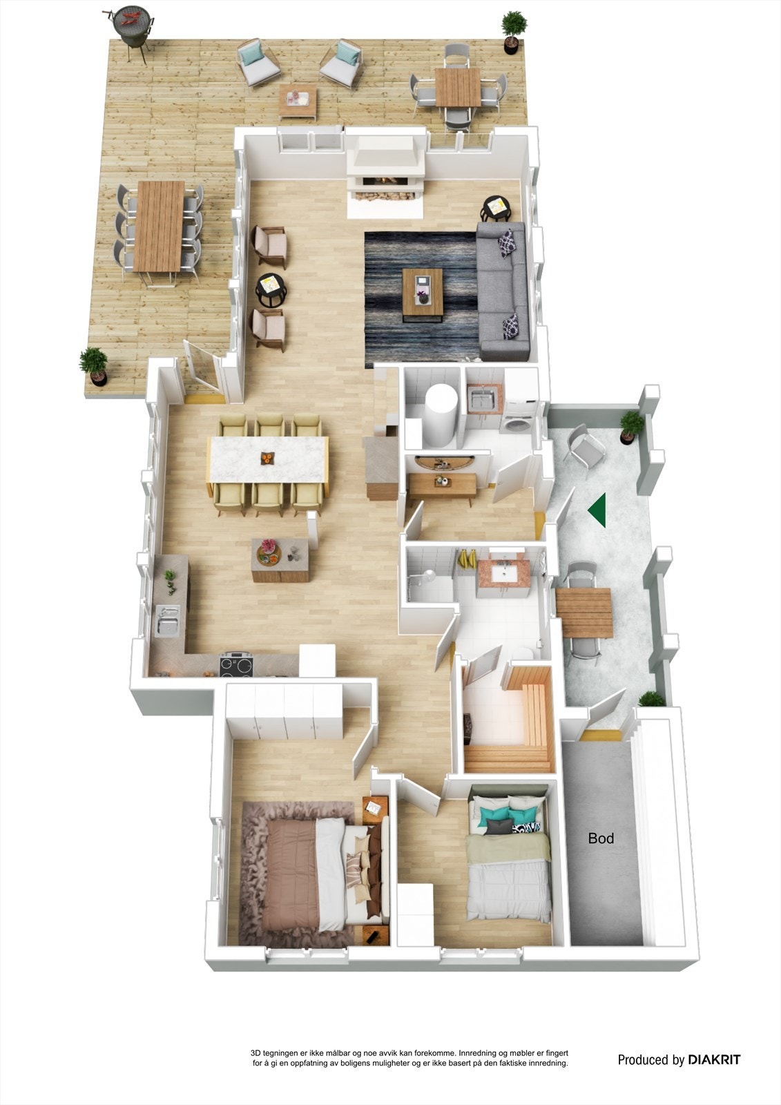 Plantegning 1. etg Galleribilde