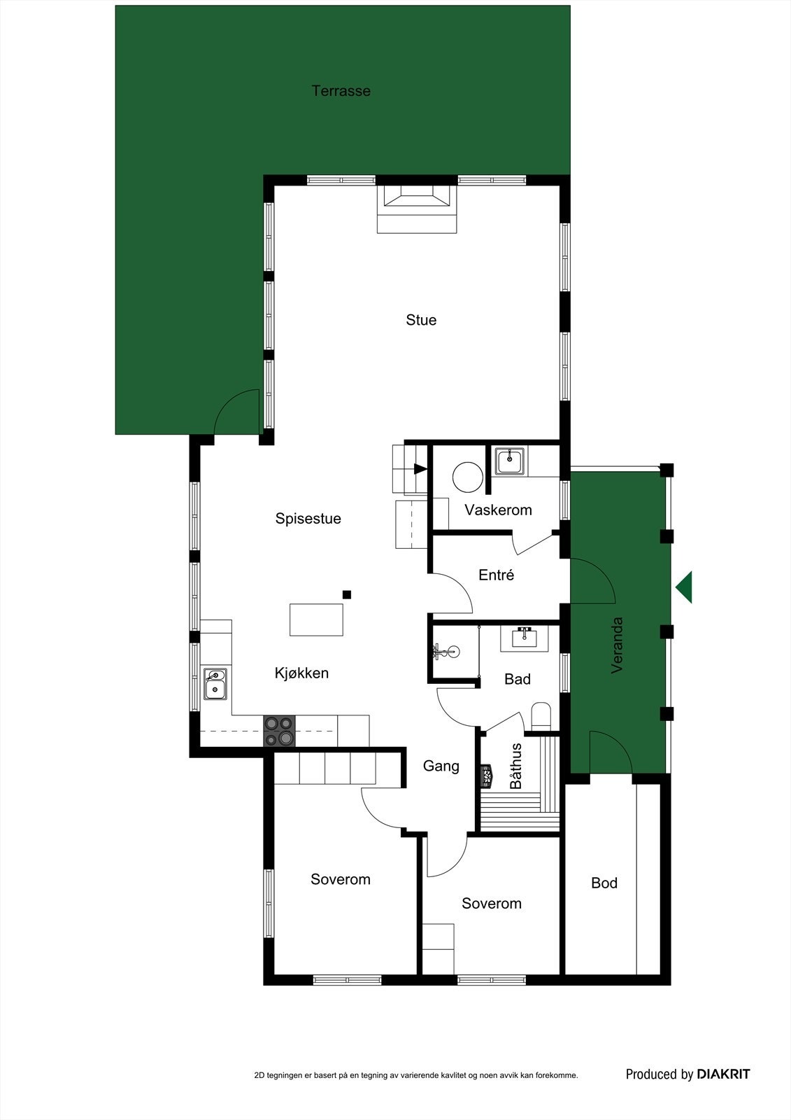 Plantegning 1. etg Galleribilde