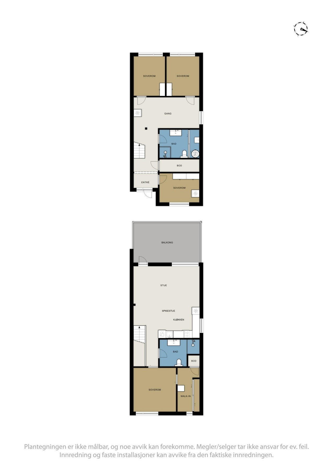 Planskisser over tomannsboligen. Galleribilde