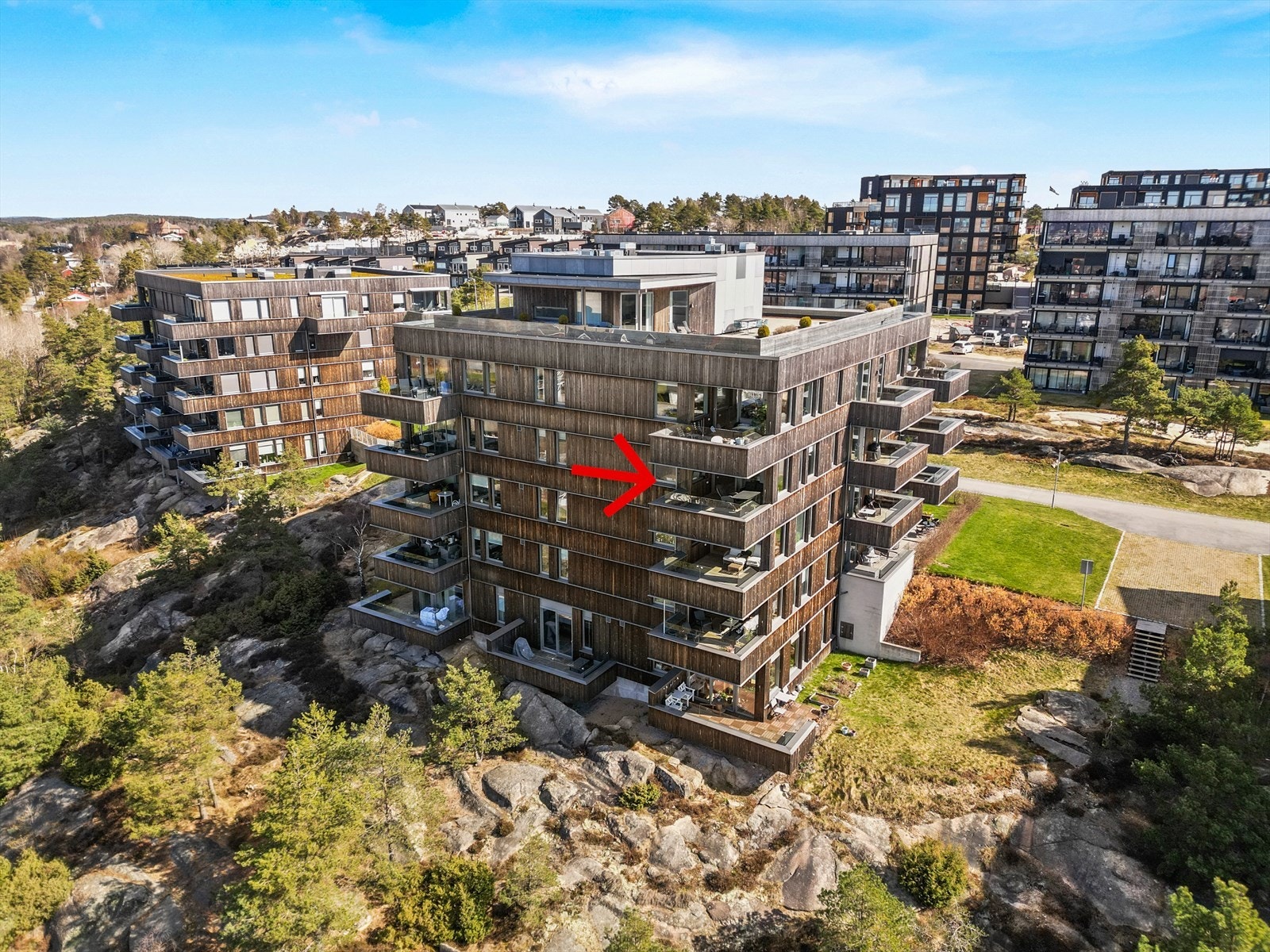 Flott usikt fra terrassen Galleribilde