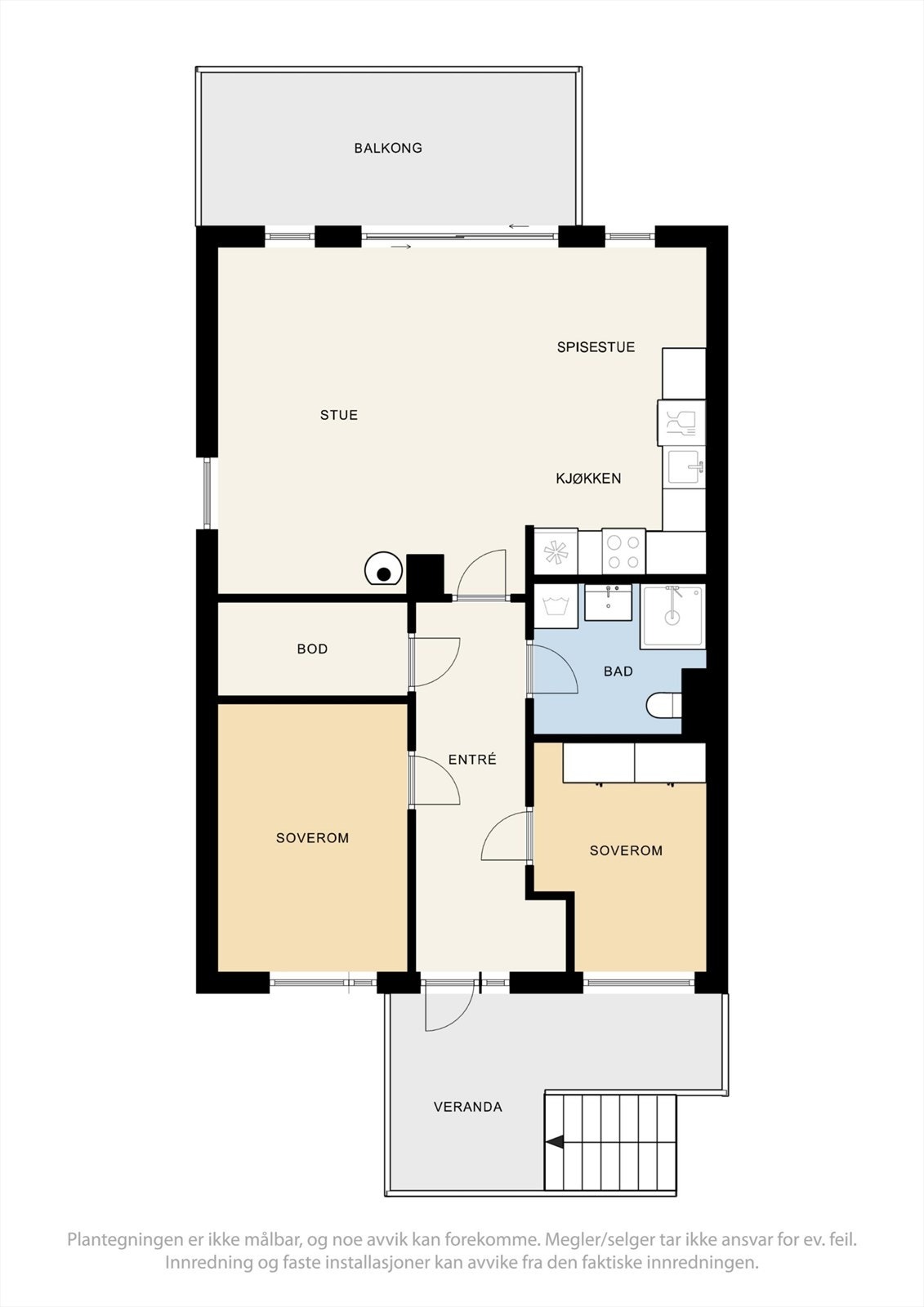 Leiligheten har en meget god planløsning. Galleribilde