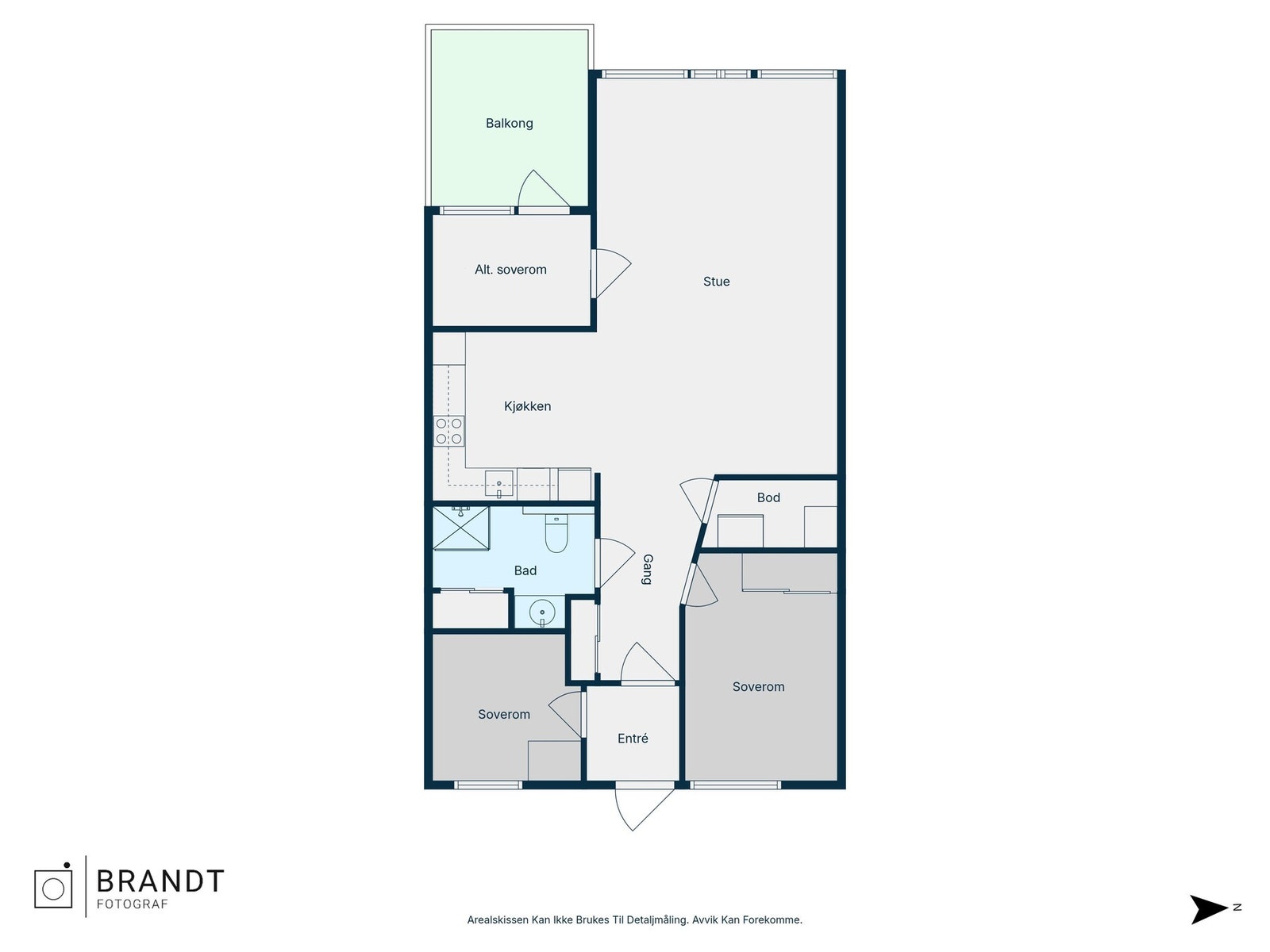 - Alternativ planløsning med ekstra soverom - Galleribilde