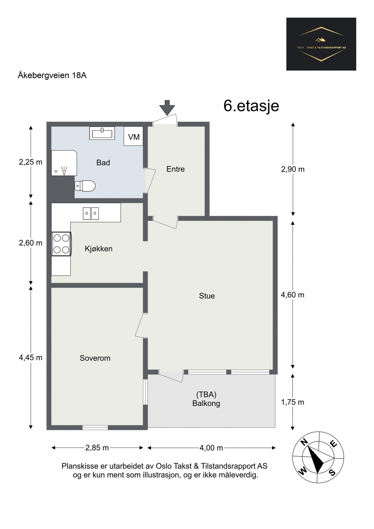 Plantegning - 6.etasje Galleribilde