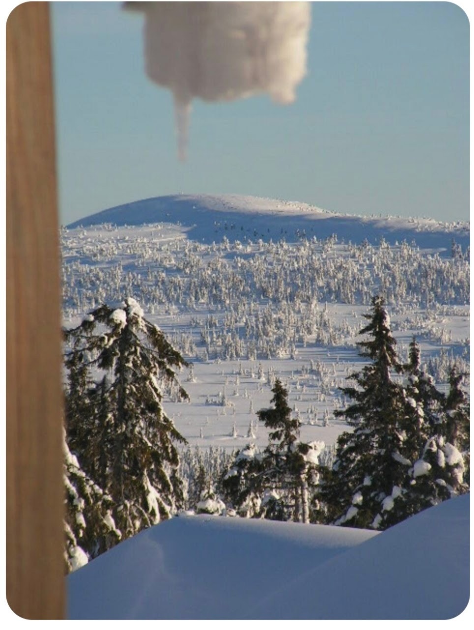 Selgers private foto som viser utsikten mot Snørvillen. Galleribilde
