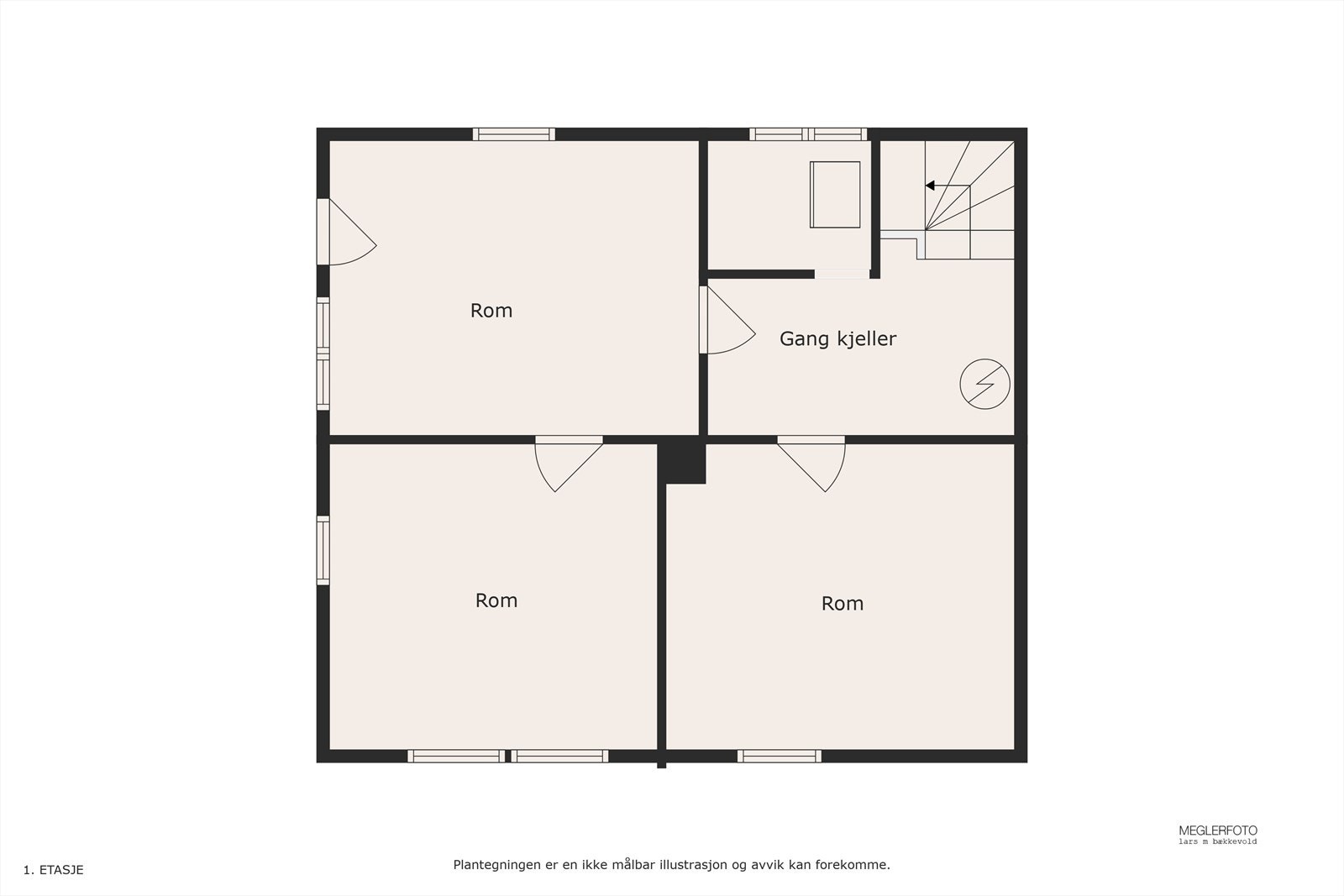 Planskisse kjeller. Galleribilde