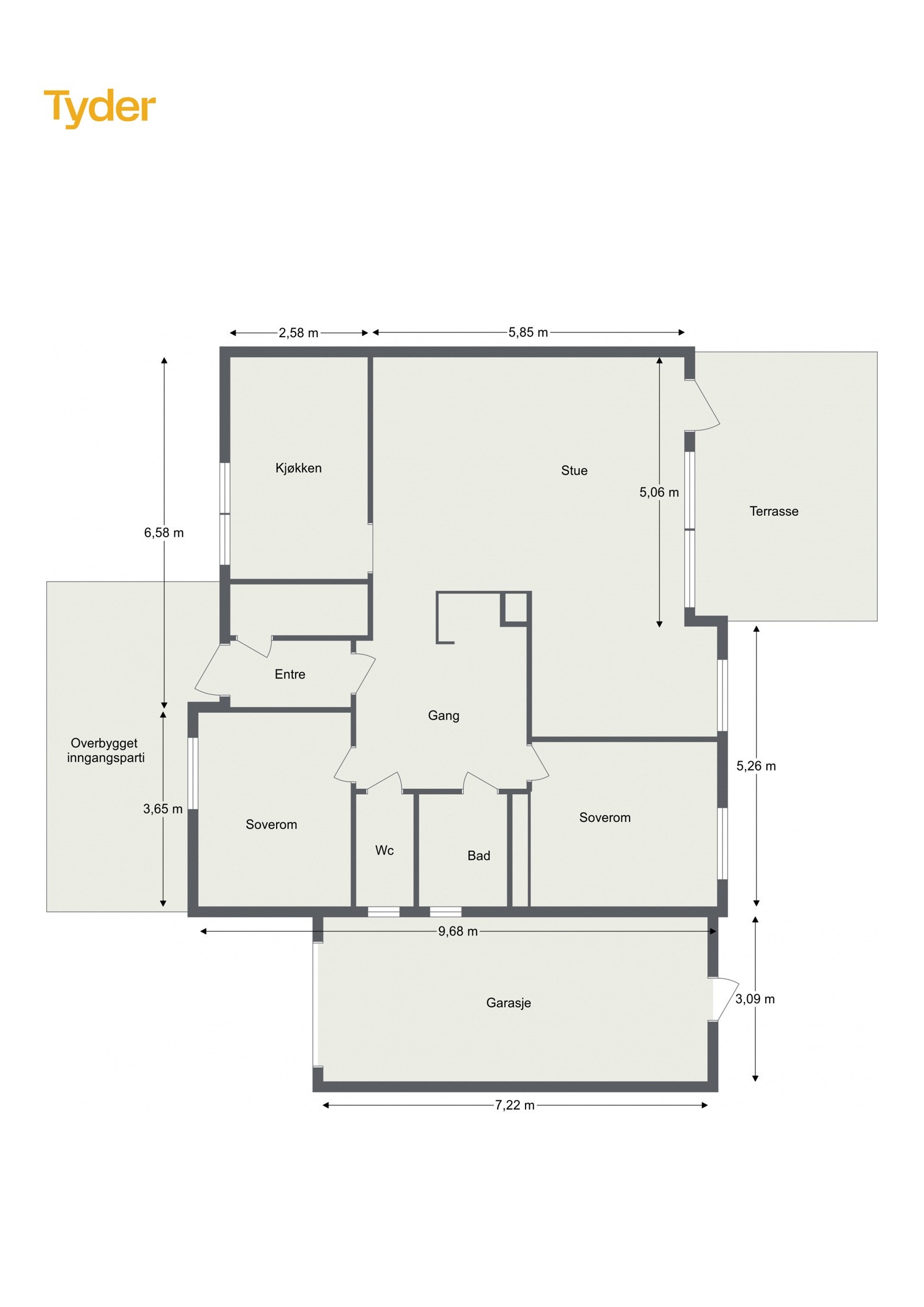 Planskisse 1. etasje Galleribilde