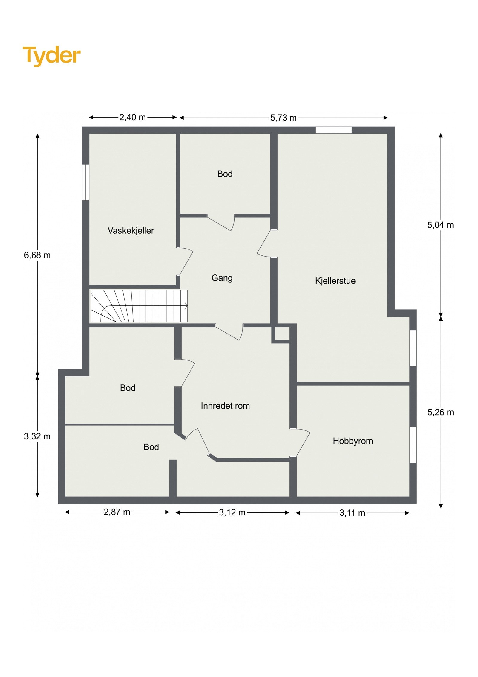 Planskisse kjeller Galleribilde