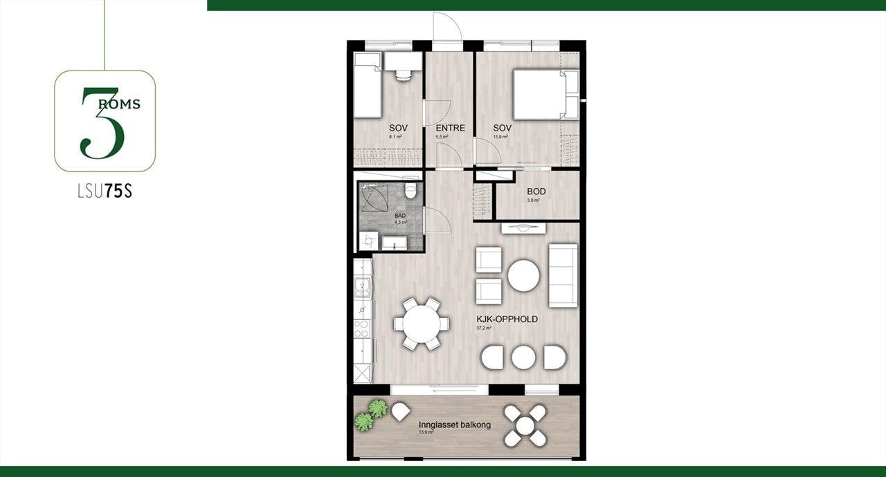 Planskisse Galleribilde