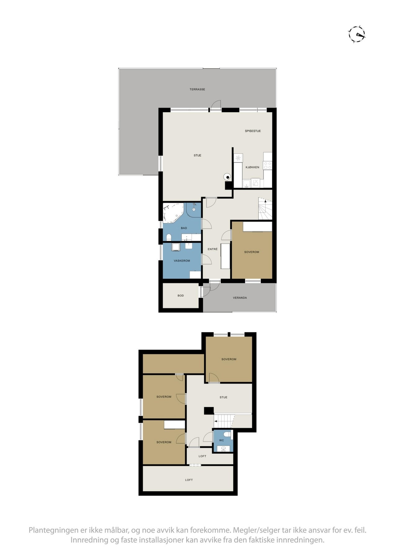 Planskisser over boligen. Galleribilde