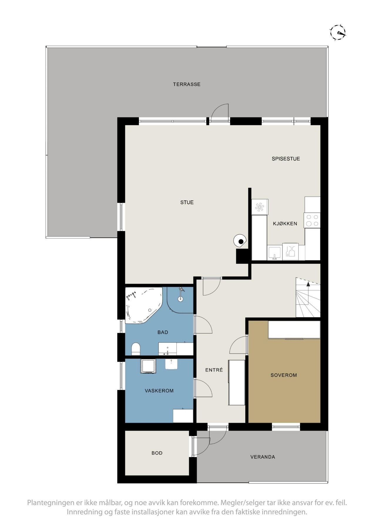 Planskisse hovedetasje. Galleribilde