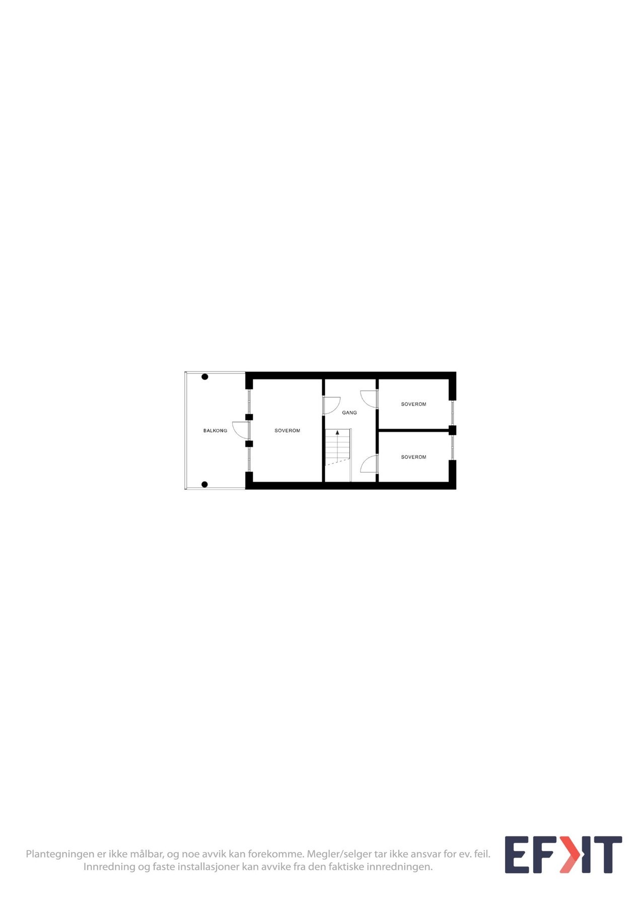 Plantegning som viser hyttens loftsetasje. Galleribilde