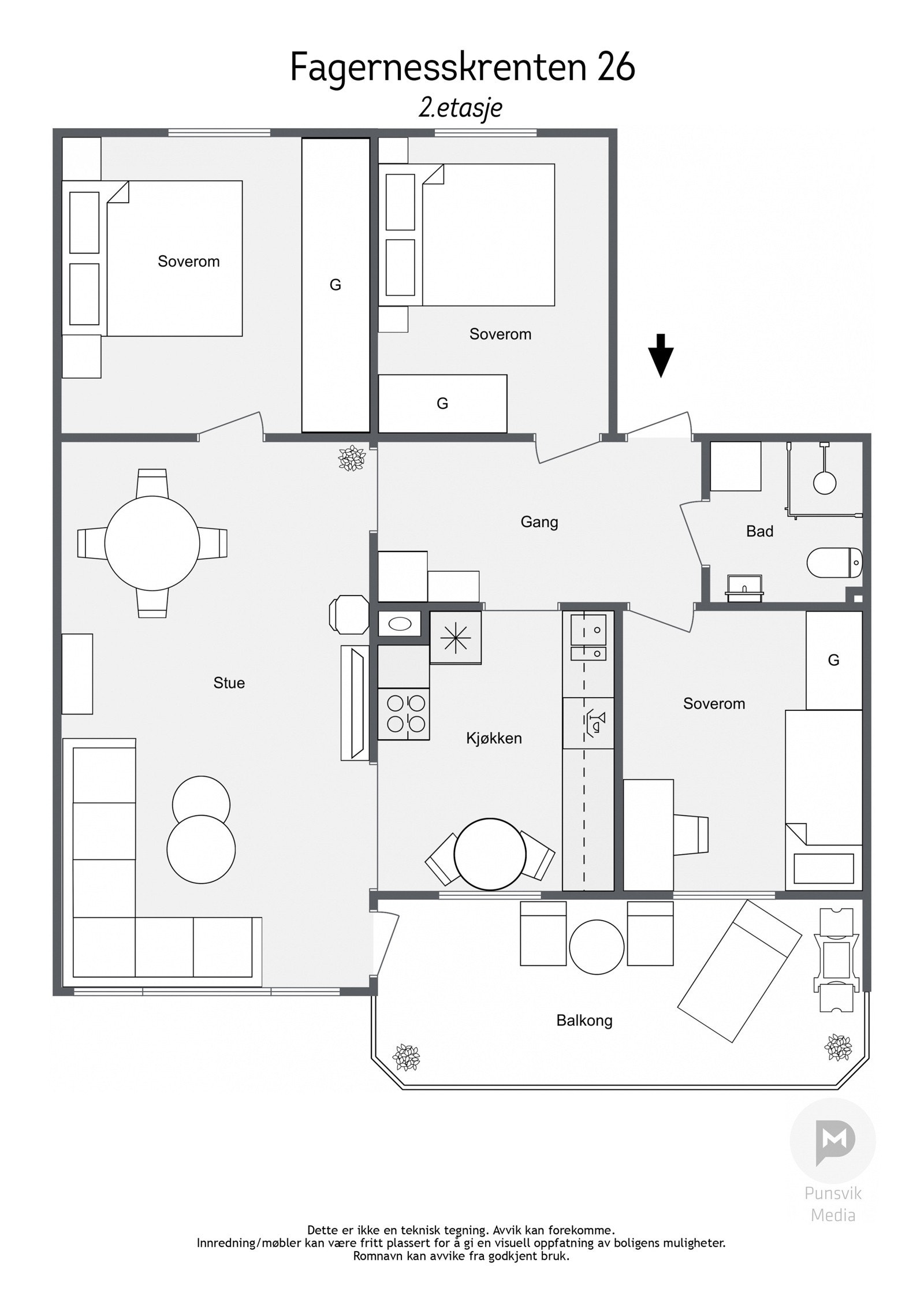 Planskisse hovedetasje.
