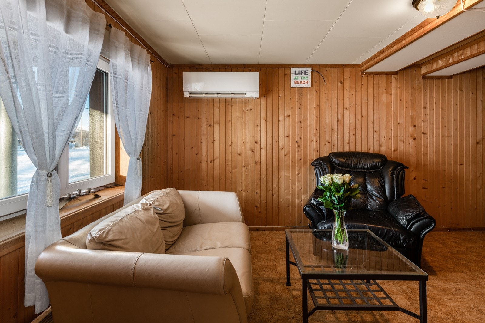 Stuen til leiligheten med ny varmepumpe Galleribilde