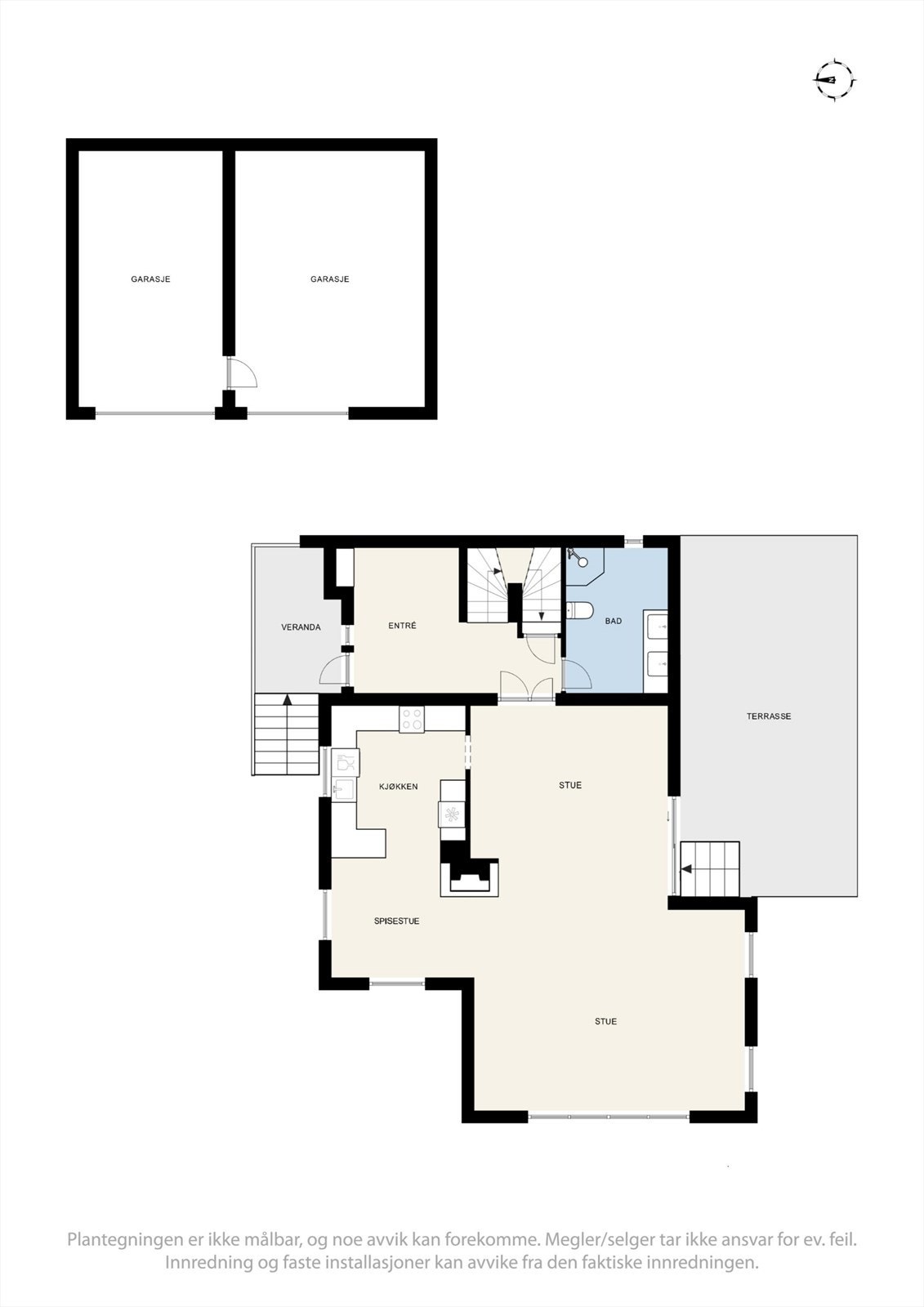 Plantegning 1. etasje Galleribilde