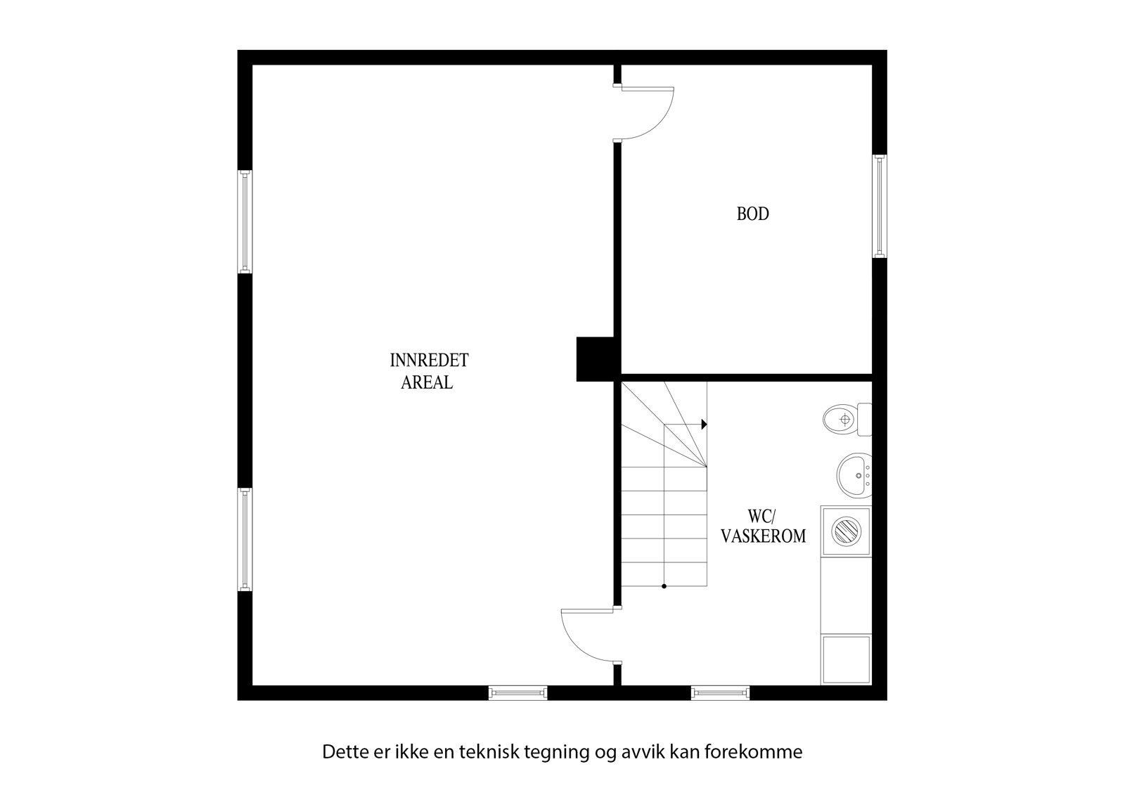 Planløsning for kjelleretasjen Galleribilde