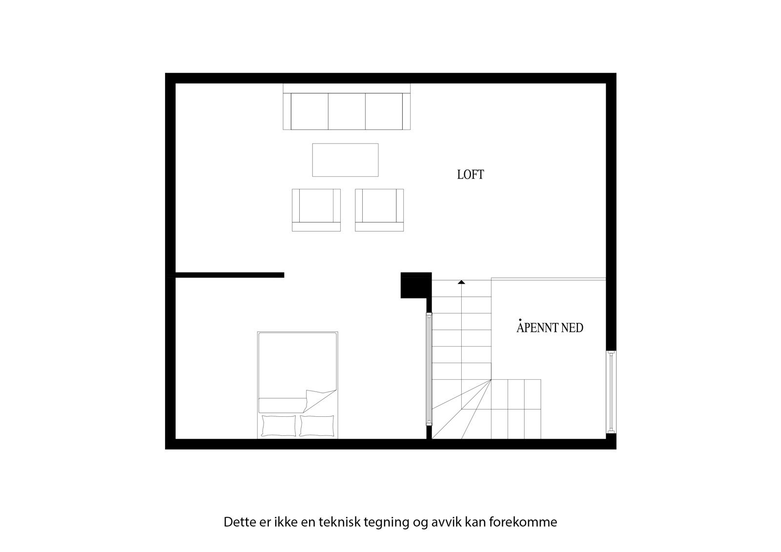 Planløsning for loftet Galleribilde